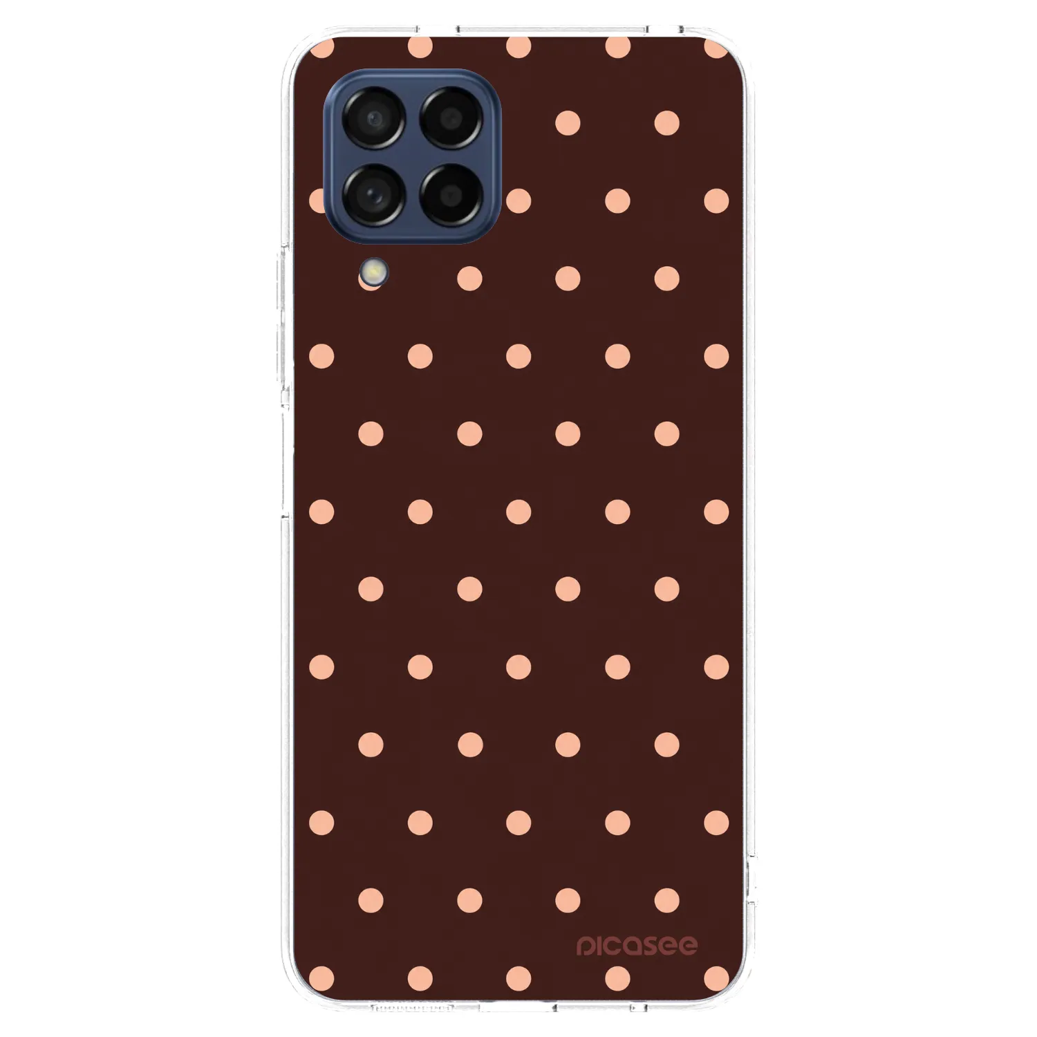 Picasee διαφανής θήκη σιλικόνης Samsung Galaxy M53 5G - Peach Dots & Chocolate