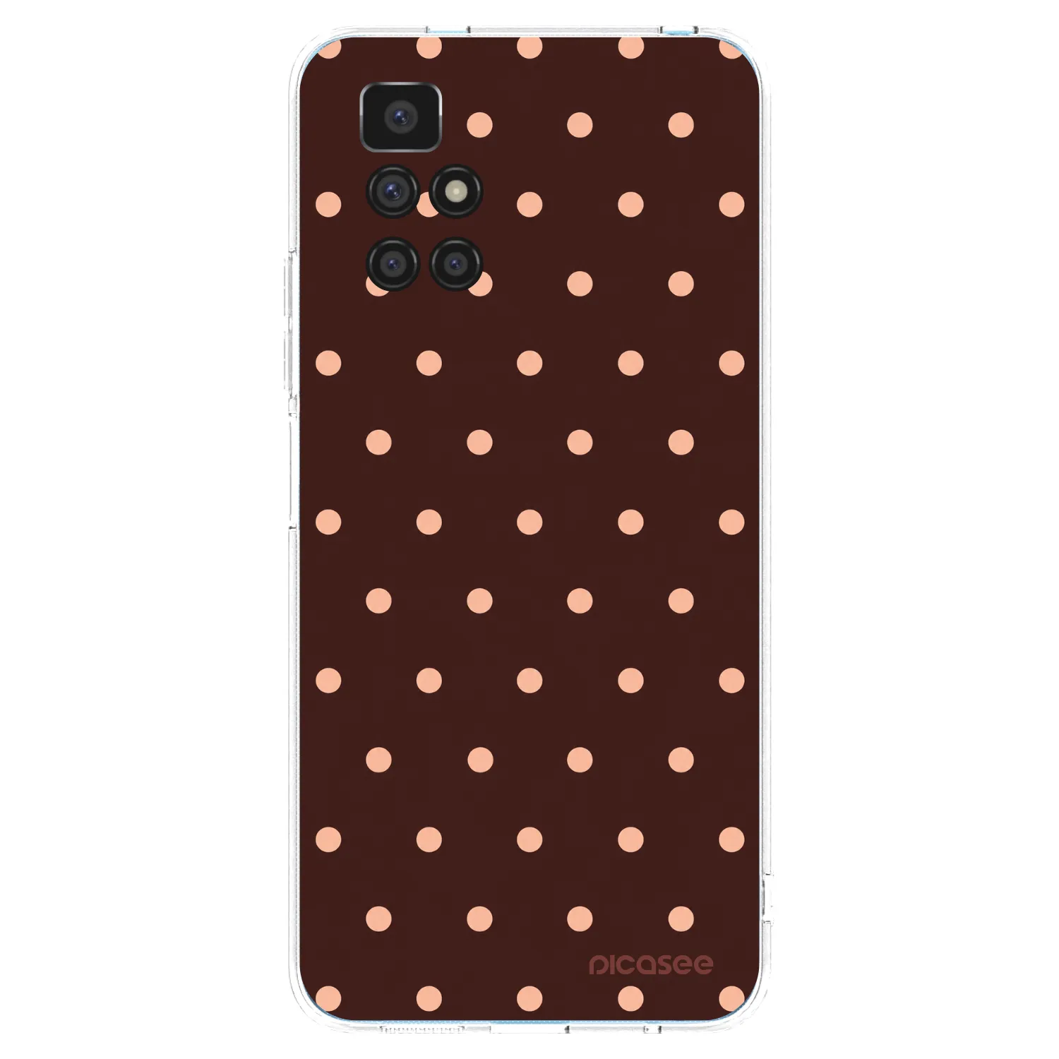 Picasee διαφανής θήκη σιλικόνης Xiaomi Redmi 10 (2022) - Peach Dots & Chocolate