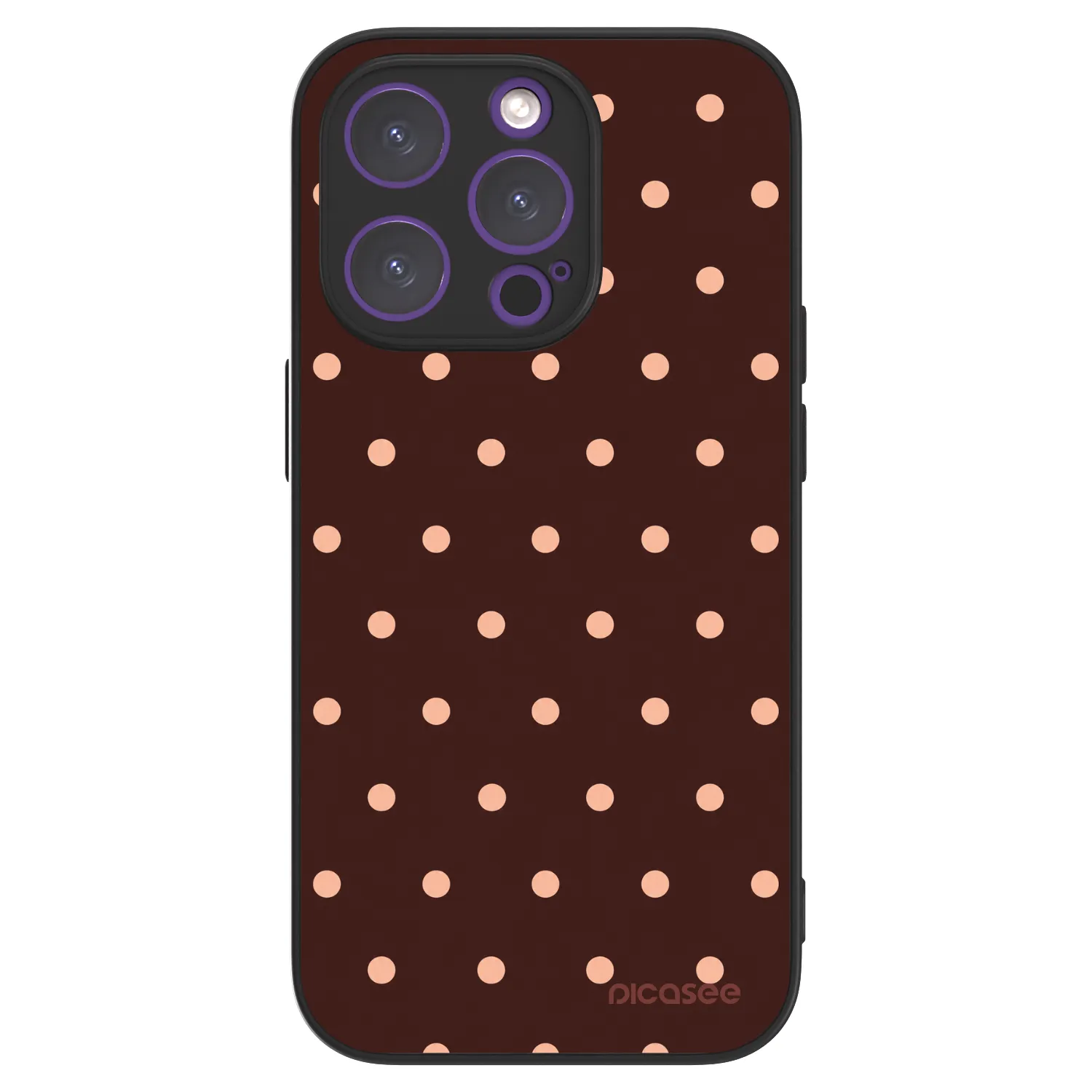 Picasee ULTIMATE CASE MagSafe pro Apple iPhone 14 Pro - Peach Dots & Chocolate