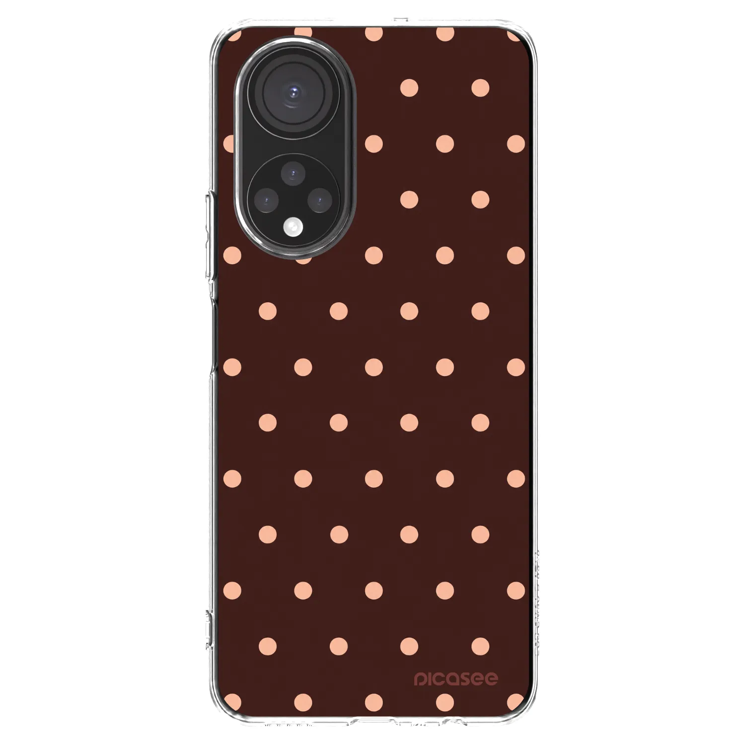 Picasee διαφανής θήκη σιλικόνης Honor X7 - Peach Dots & Chocolate