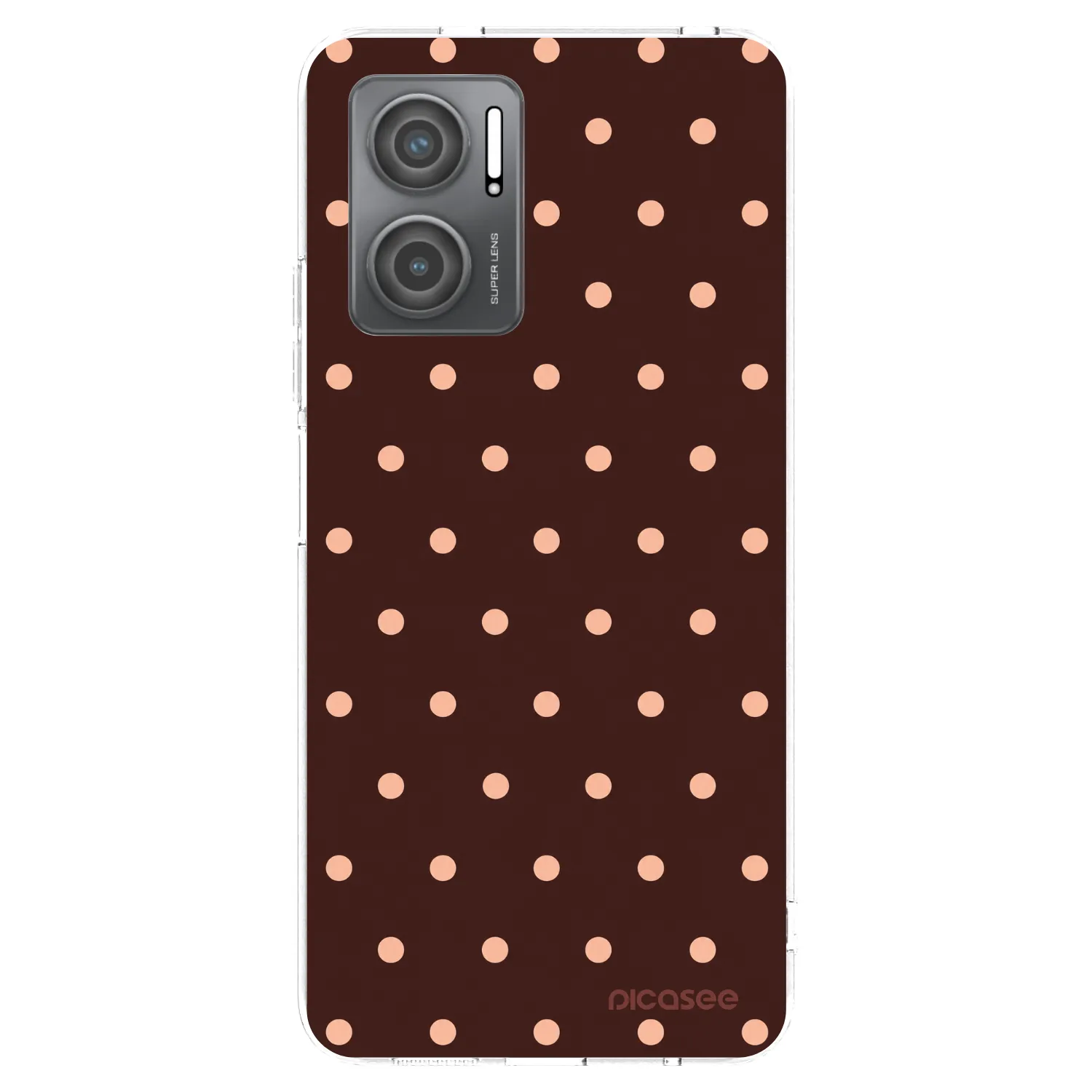 Picasee διαφανής θήκη σιλικόνης Xiaomi Redmi 10 5G - Peach Dots & Chocolate