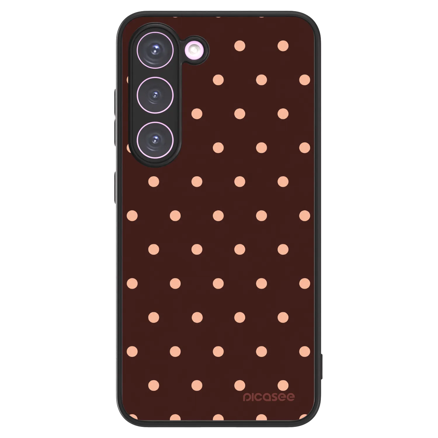 Picasee ULTIMATE CASE για Samsung Galaxy S23 5G - Peach Dots & Chocolate