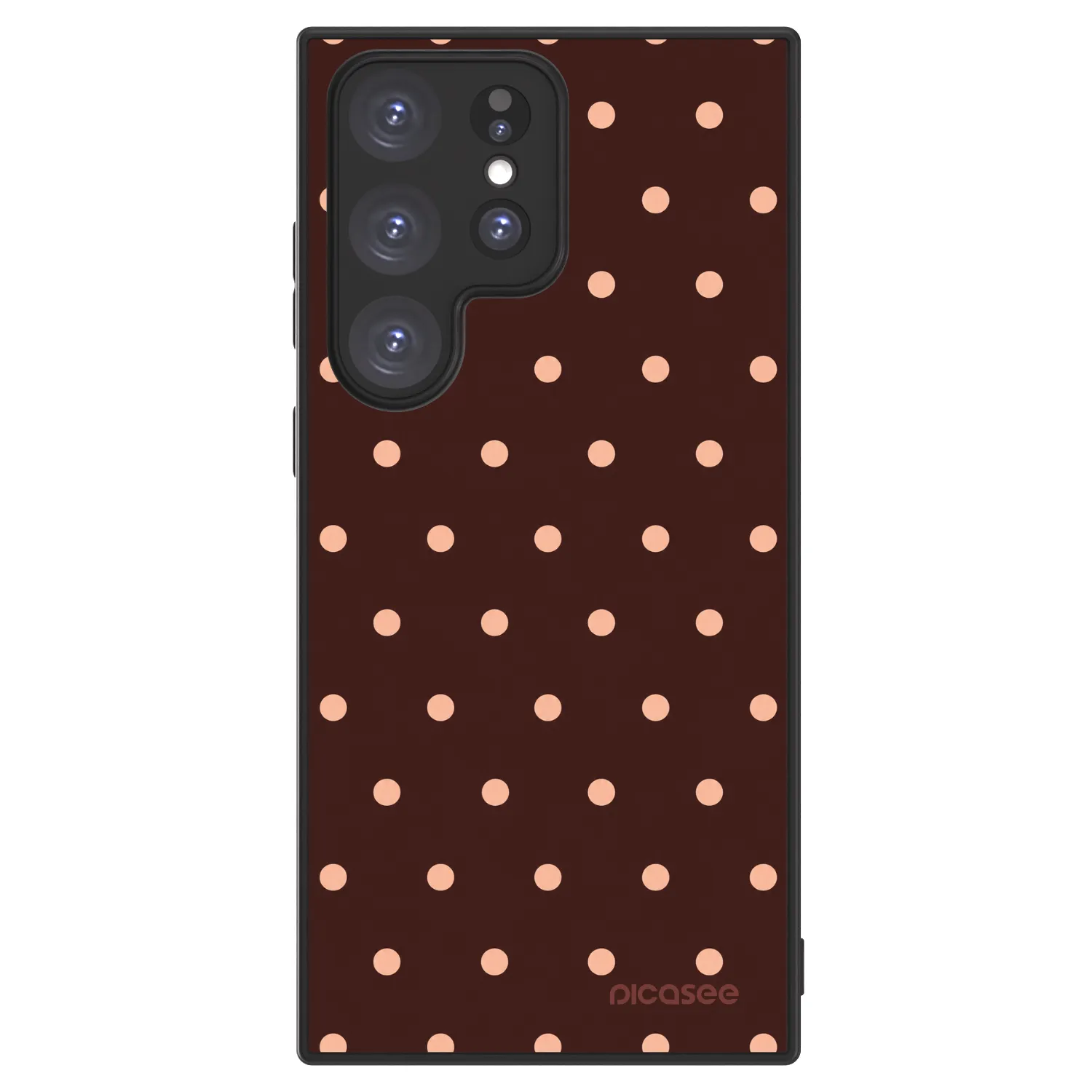 Picasee ULTIMATE CASE για Samsung Galaxy S23 Ultra 5G - Peach Dots & Chocolate