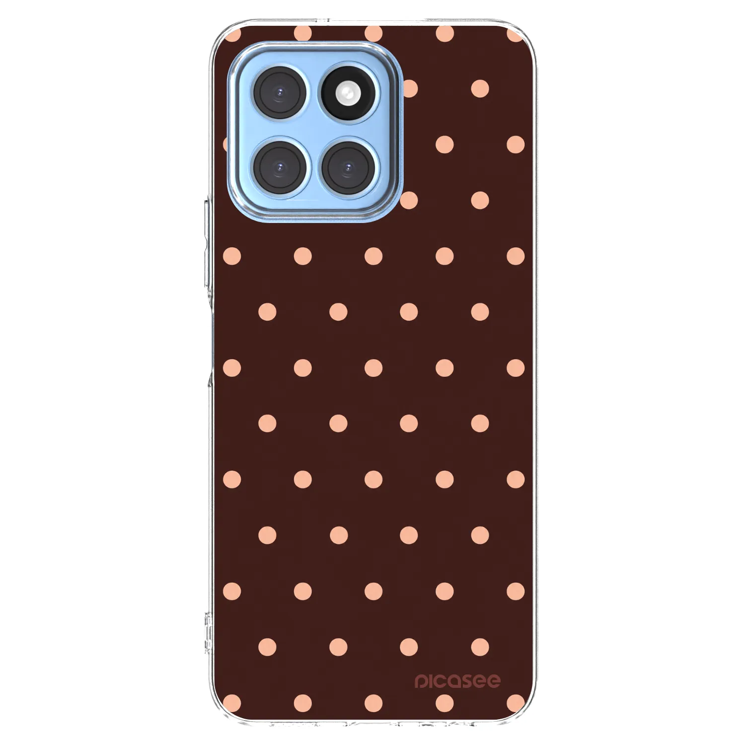 Picasee διαφανής θήκη σιλικόνης Honor X6 - Peach Dots & Chocolate
