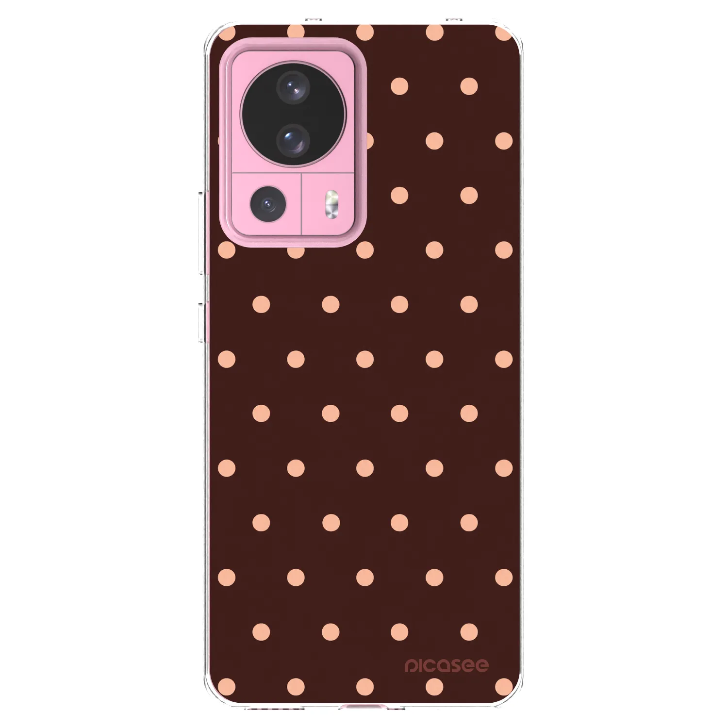 Picasee διαφανής θήκη σιλικόνης Xiaomi 13 Lite - Peach Dots & Chocolate