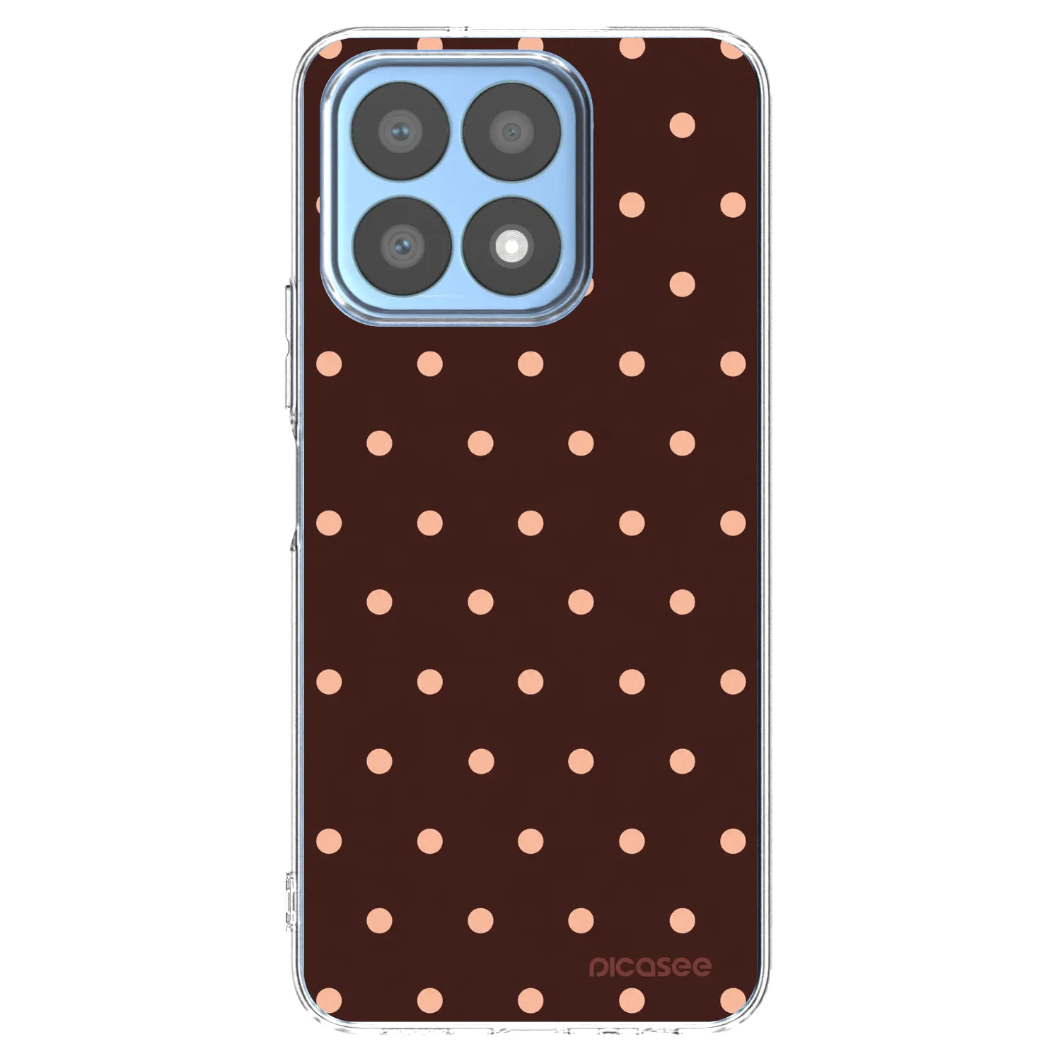 Picasee διαφανής θήκη σιλικόνης Honor X8a - Peach Dots & Chocolate