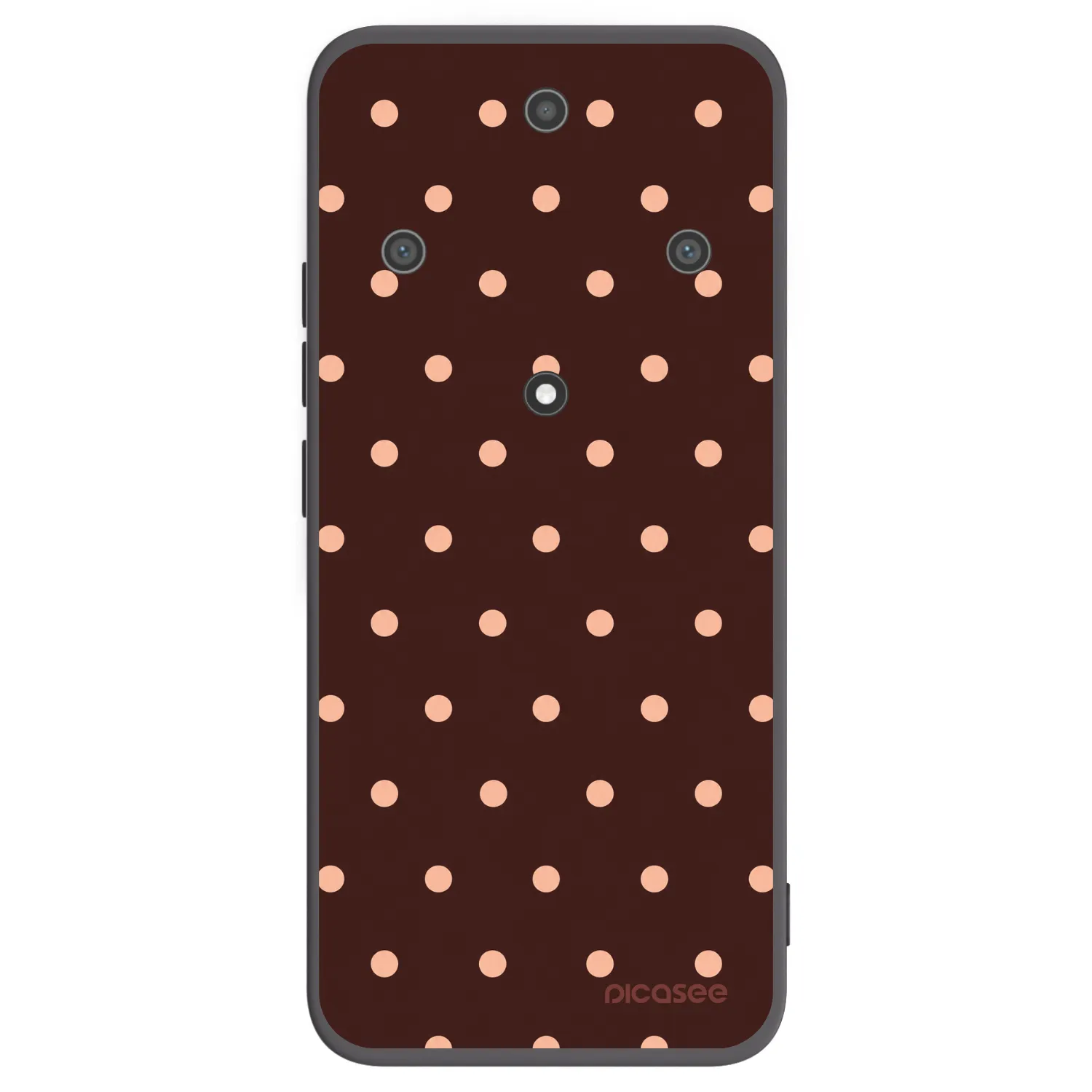 Picasee Μαύρη θήκη σιλικόνης για Honor Magic5 Lite 5G - Peach Dots & Chocolate