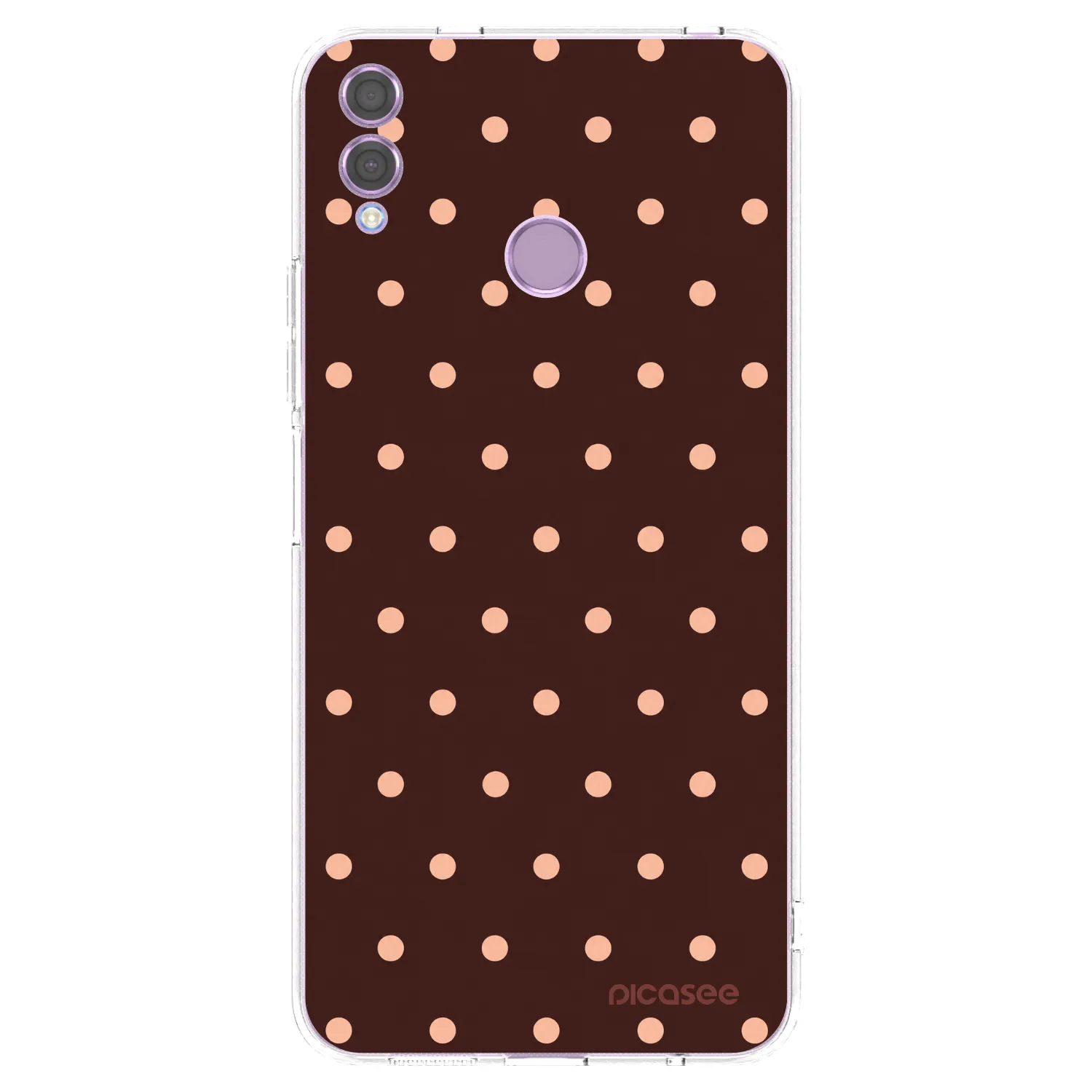 Picasee διαφανής θήκη σιλικόνης Honor 8X - Peach Dots & Chocolate
