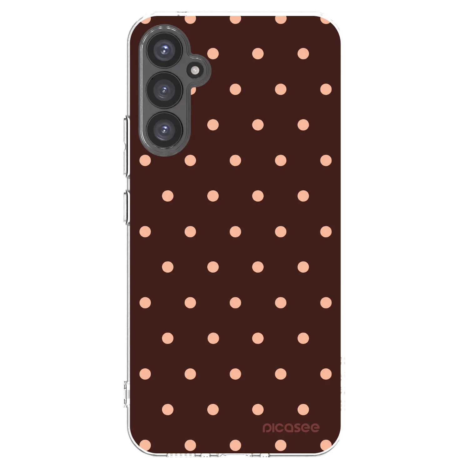Picasee διαφανής θήκη σιλικόνης Samsung Galaxy A34 5G A346B - Peach Dots & Chocolate