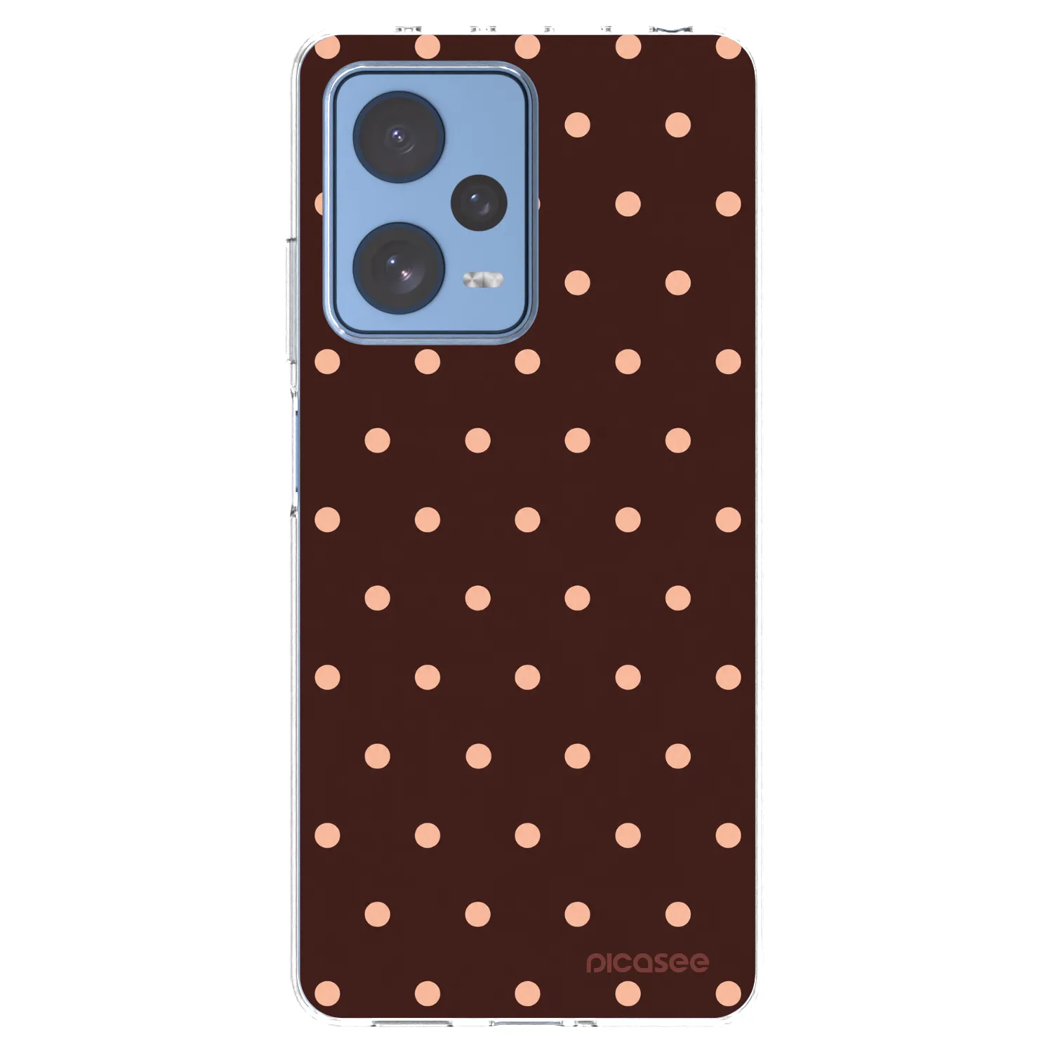 Picasee διαφανής θήκη σιλικόνης Xiaomi Redmi Note 12 Pro 5G - Peach Dots & Chocolate