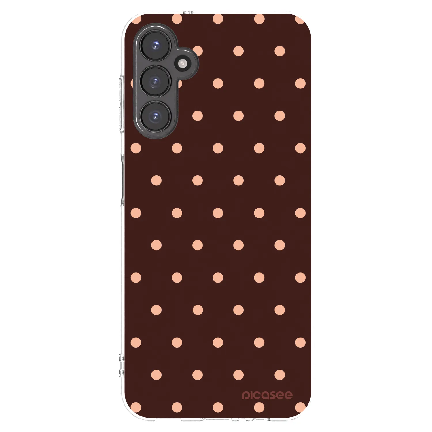 Picasee διαφανής θήκη σιλικόνης Samsung Galaxy A14 4G A145R - Peach Dots & Chocolate