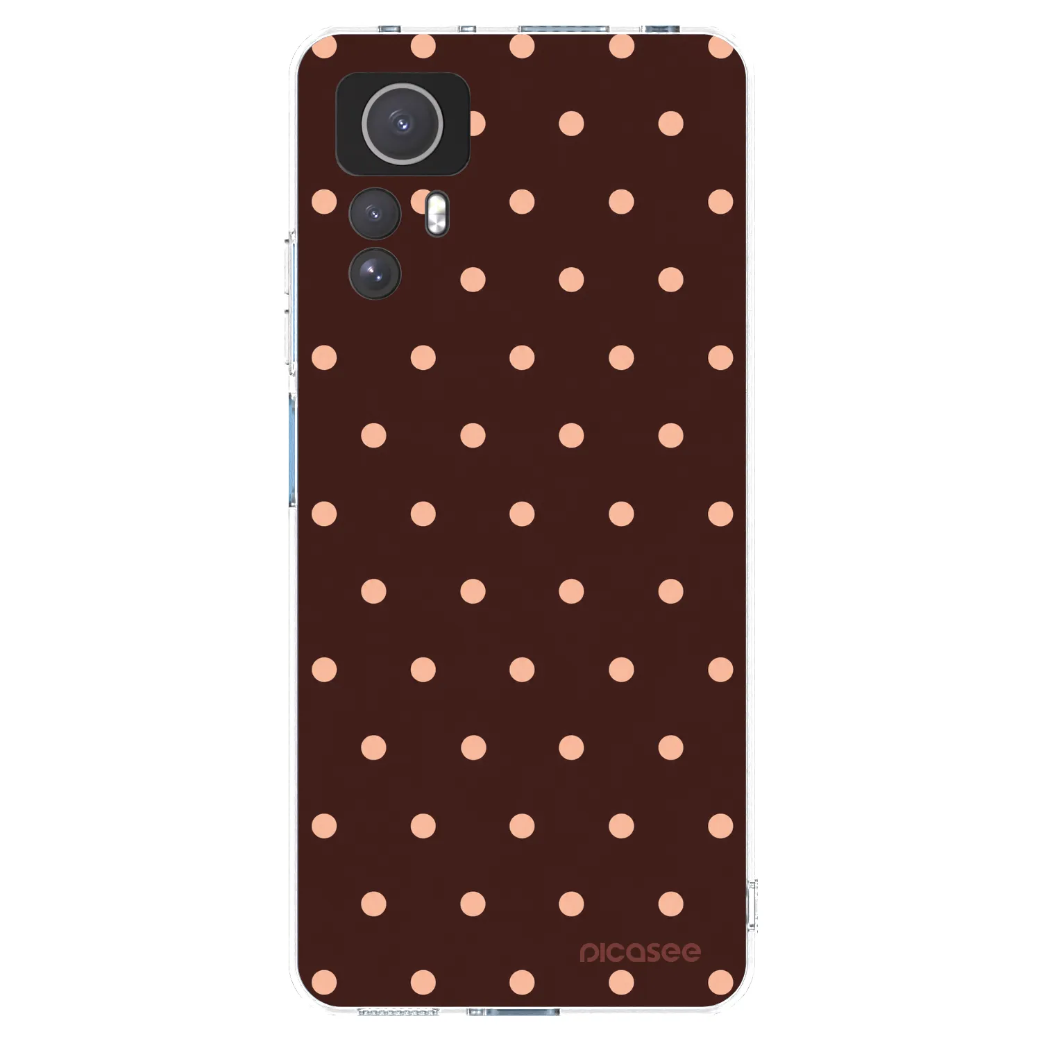 Picasee διαφανής θήκη σιλικόνης Xiaomi Redmi Note 12S - Peach Dots & Chocolate