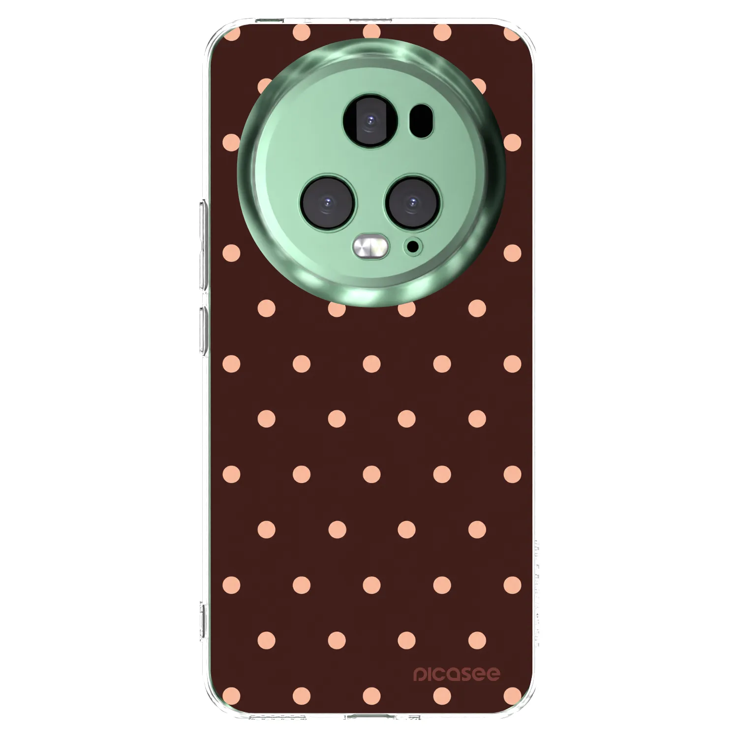 Picasee διαφανής θήκη σιλικόνης Honor Magic5 Pro - Peach Dots & Chocolate