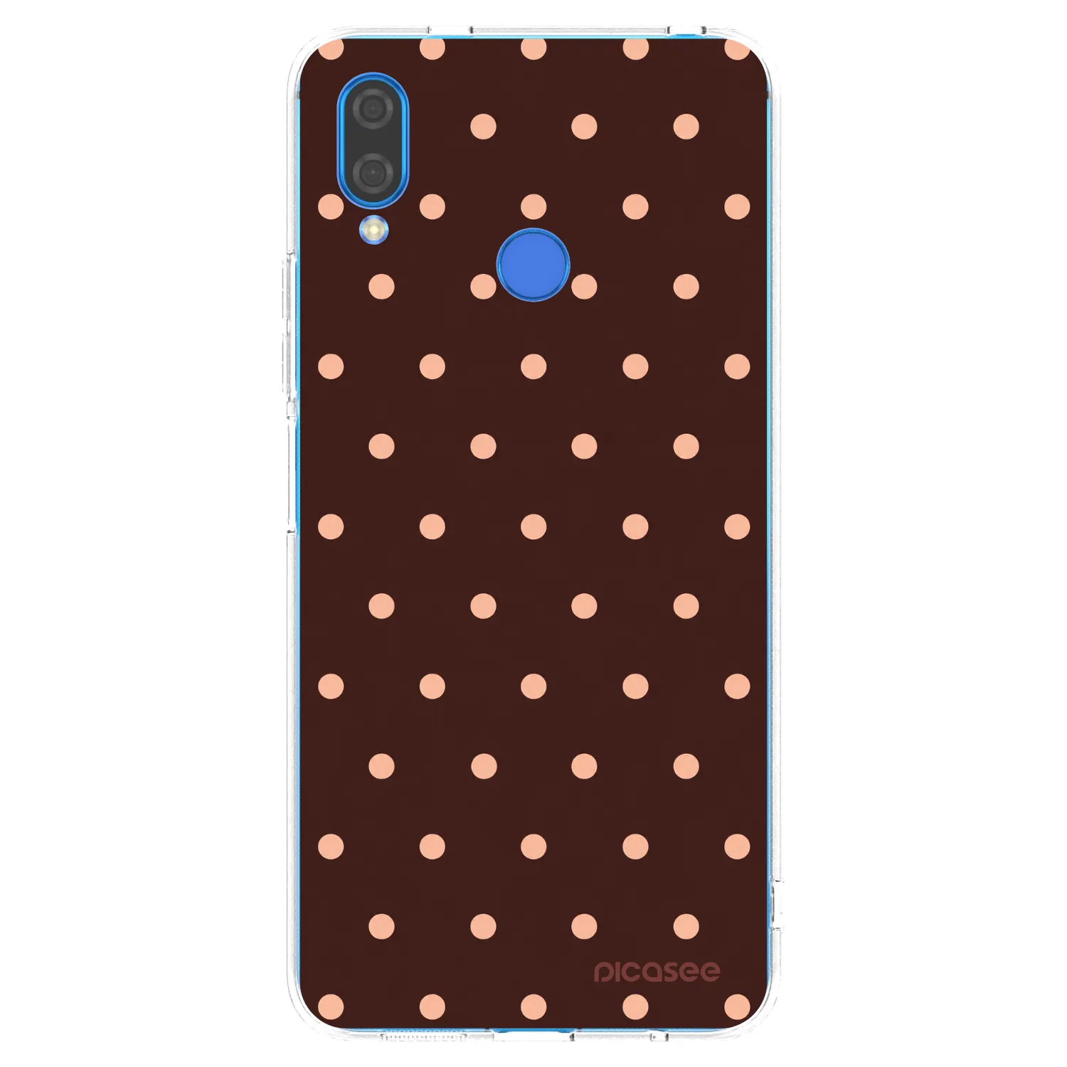 Picasee διαφανής θήκη σιλικόνης Huawei Nova 3 - Peach Dots & Chocolate