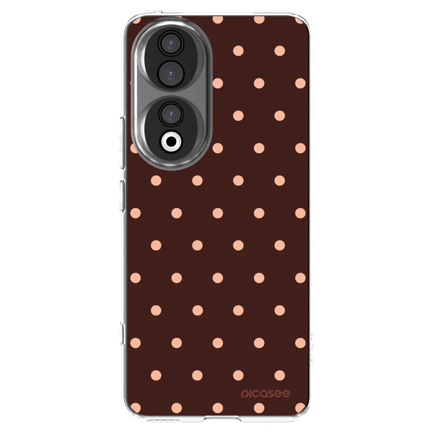 Picasee διαφανής θήκη σιλικόνης Honor 90 5G - Peach Dots & Chocolate