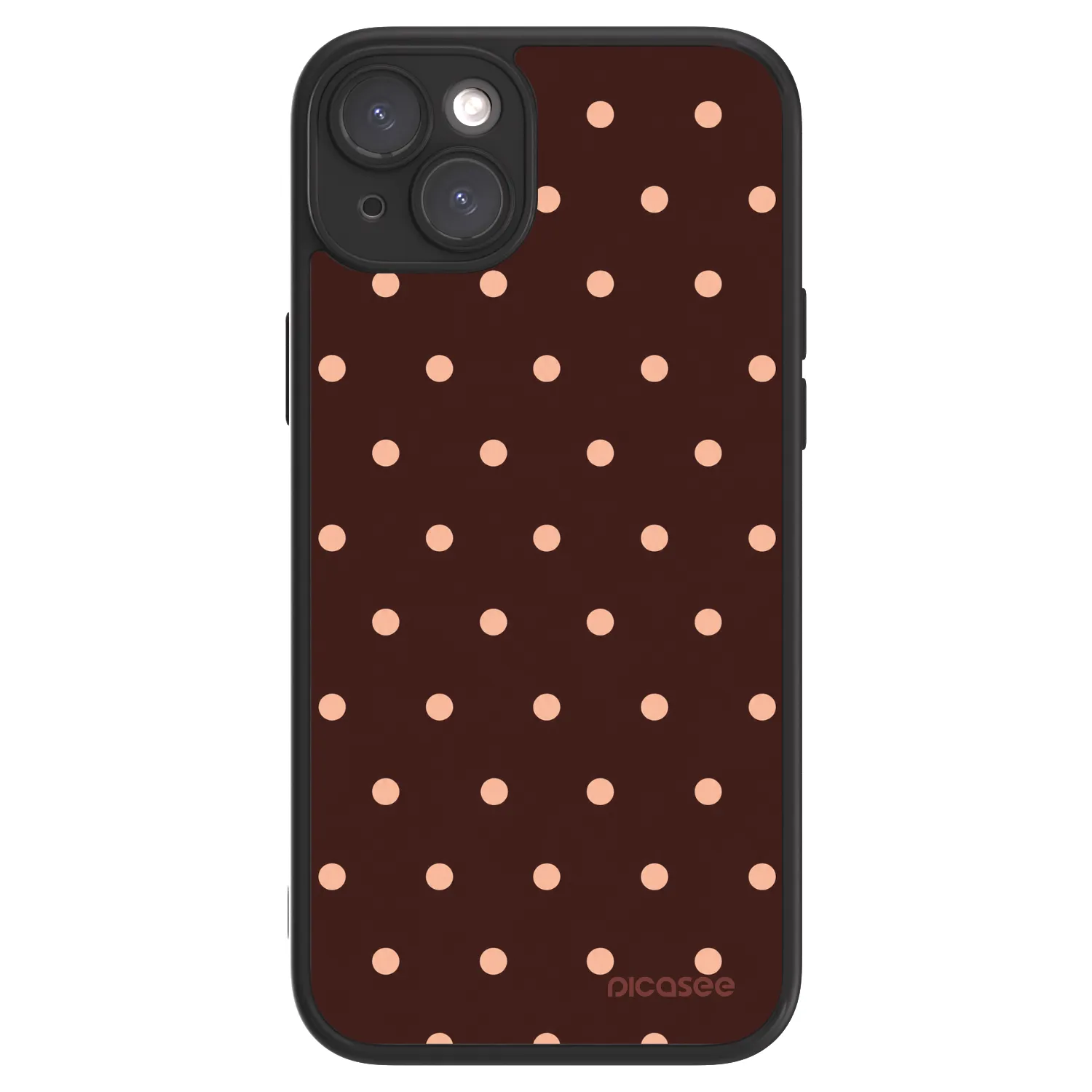 Picasee ULTIMATE CASE για Apple iPhone 15 Plus - Peach Dots & Chocolate