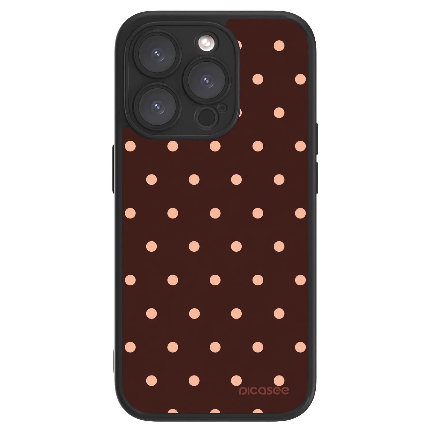 Picasee ULTIMATE CASE για Apple iPhone 15 Pro - Peach Dots & Chocolate