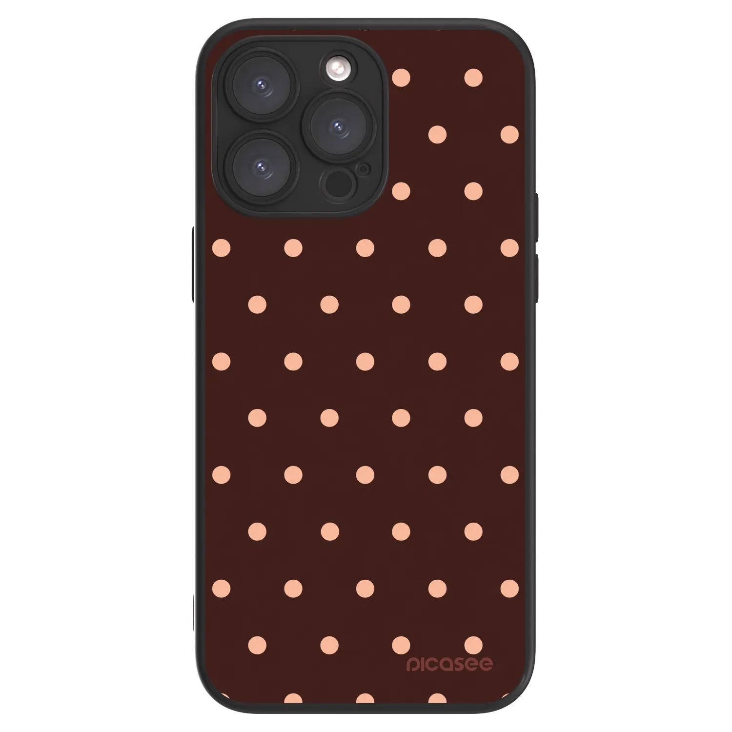Picasee ULTIMATE CASE για Apple iPhone 15 Pro Max - Peach Dots & Chocolate