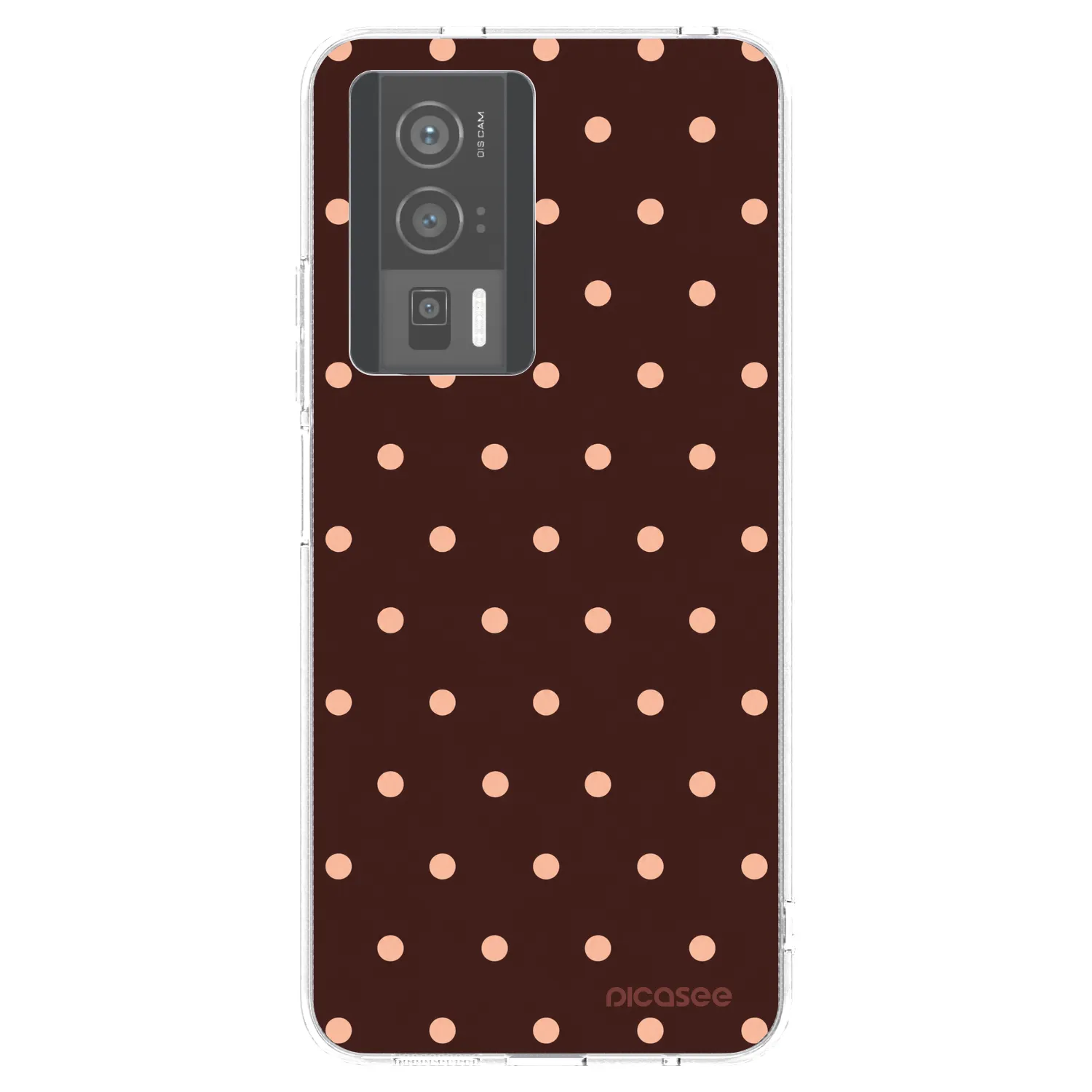 Picasee διαφανής θήκη σιλικόνης Xiaomi Poco F5 Pro 5G - Peach Dots & Chocolate