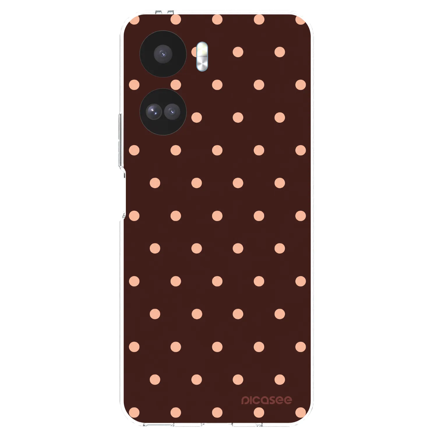 Picasee διαφανής θήκη σιλικόνης Honor 90 Lite 5G - Peach Dots & Chocolate
