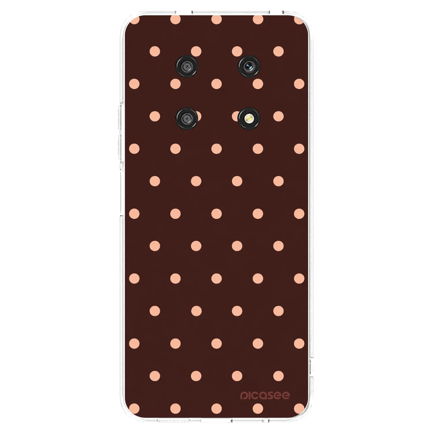 Picasee διαφανής θήκη σιλικόνης Honor Magic4 Lite 5G - Peach Dots & Chocolate
