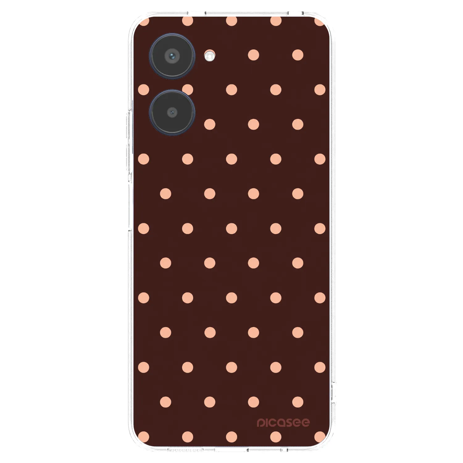 Picasee διαφανής θήκη σιλικόνης Realme 10 4G - Peach Dots & Chocolate