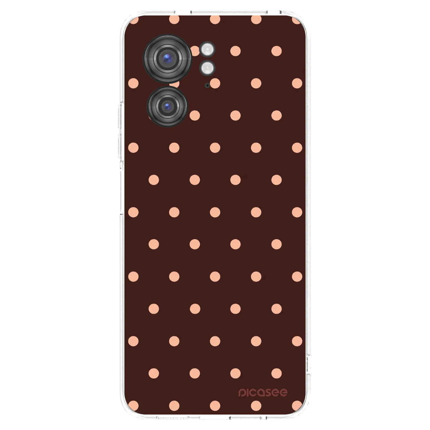 Picasee διαφανής θήκη σιλικόνης Motorola Edge 40 - Peach Dots & Chocolate