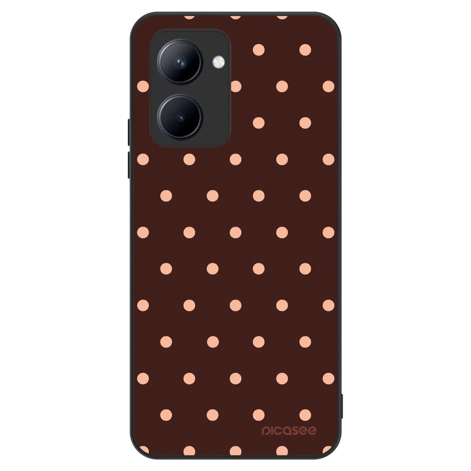 Picasee ULTIMATE CASE για Realme C33 (2023) - Peach Dots & Chocolate