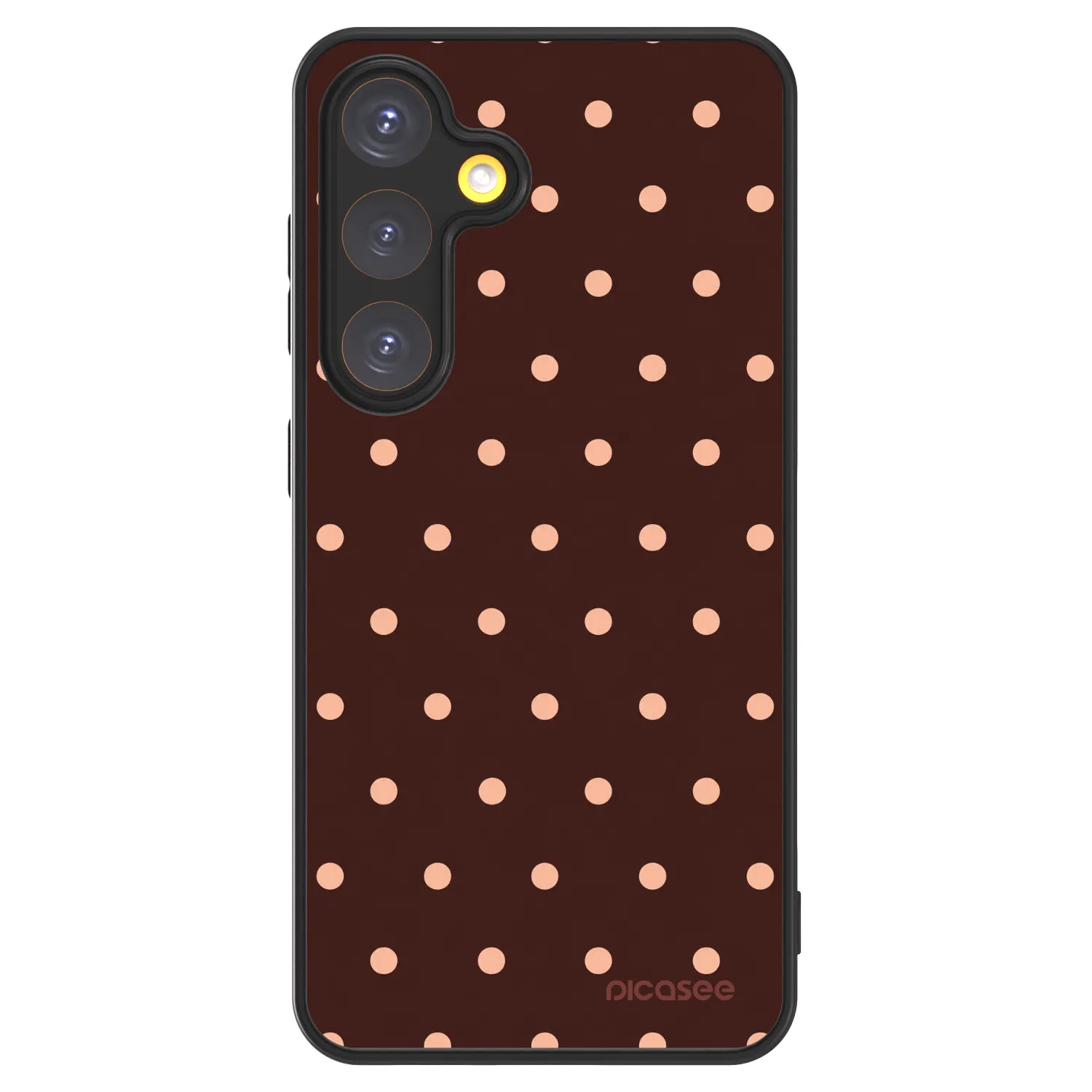 Picasee ULTIMATE CASE PowerShare για Samsung Galaxy S24 S921B 5G - Peach Dots & Chocolate