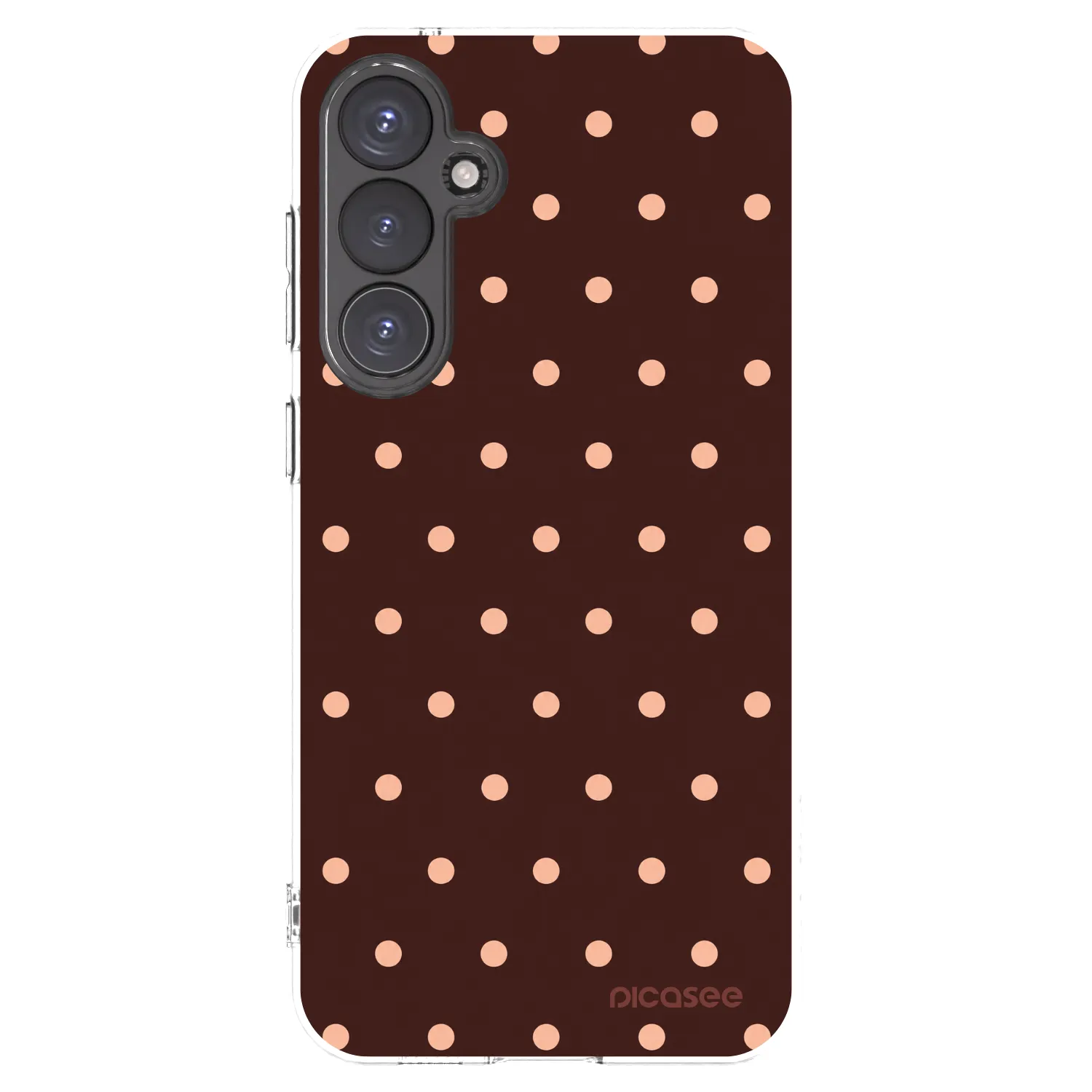 Picasee διαφανής θήκη σιλικόνης Samsung Galaxy S23 FE S711B - Peach Dots & Chocolate