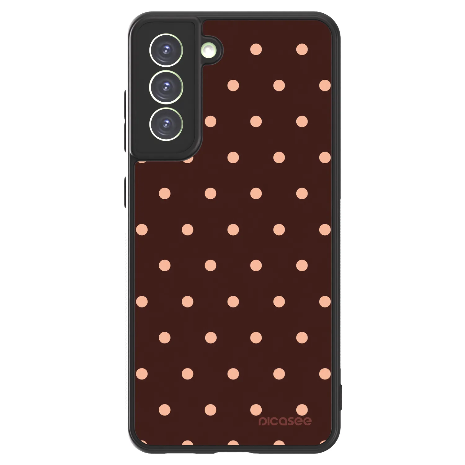 Picasee ULTIMATE CASE PowerShare για Samsung Galaxy S21 FE 5G - Peach Dots & Chocolate