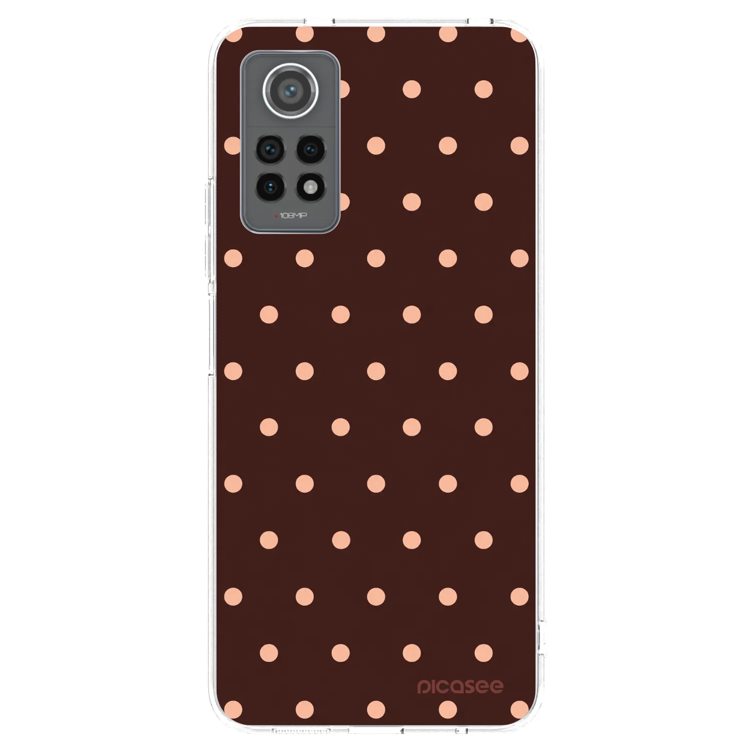 Picasee διαφανής θήκη σιλικόνης Xiaomi Redmi Note 12 Pro 4G - Peach Dots & Chocolate