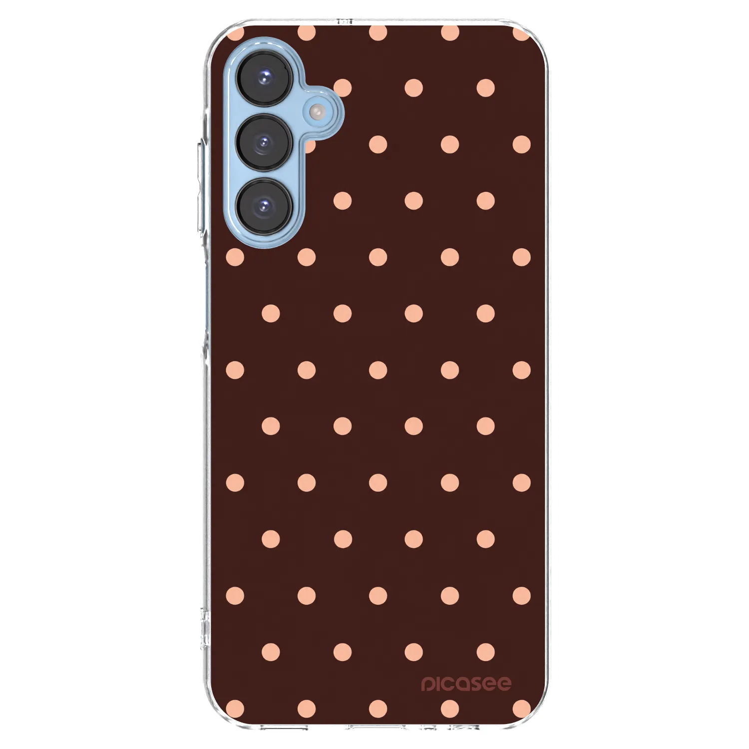 Picasee διαφανής θήκη σιλικόνης Samsung Galaxy A15 A156B 5G - Peach Dots & Chocolate
