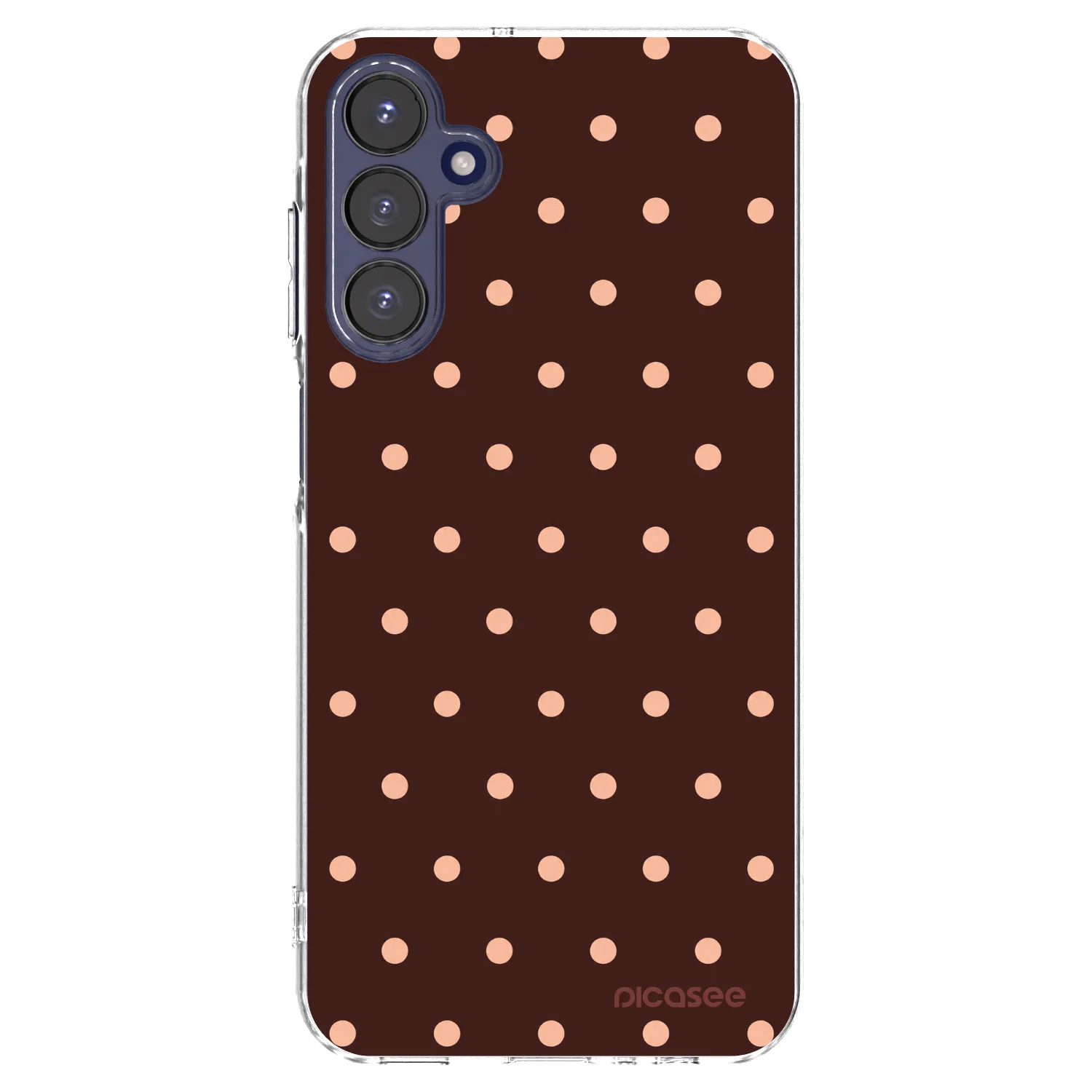 Picasee διαφανής θήκη σιλικόνης Samsung Galaxy A15 A155F 4G - Peach Dots & Chocolate