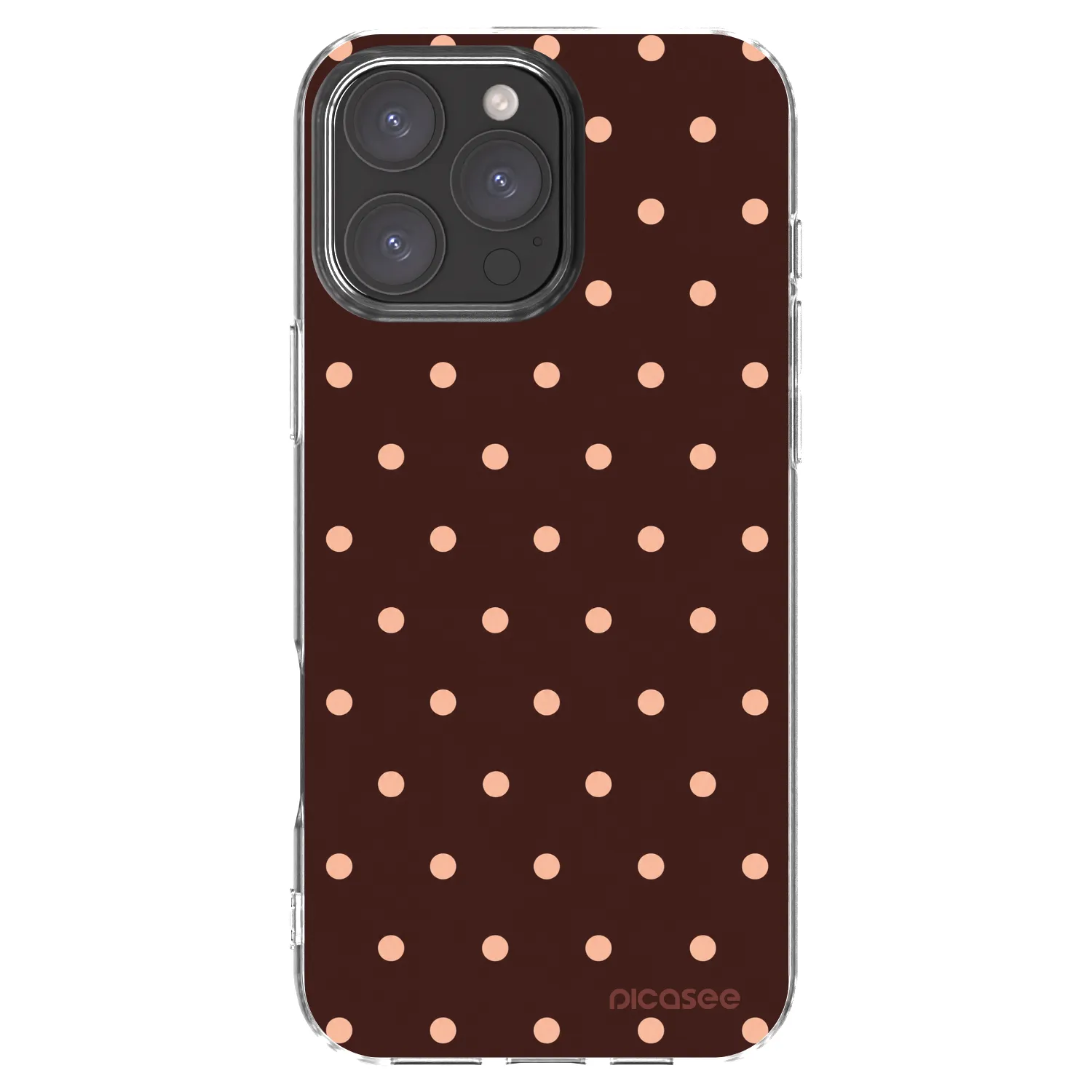 Picasee διαφανής θήκη σιλικόνης Apple iPhone 16 Pro Max - Peach Dots & Chocolate