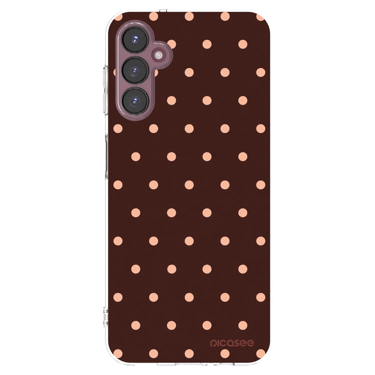 Picasee διαφανής θήκη σιλικόνης Samsung Galaxy A05s A057G - Peach Dots & Chocolate