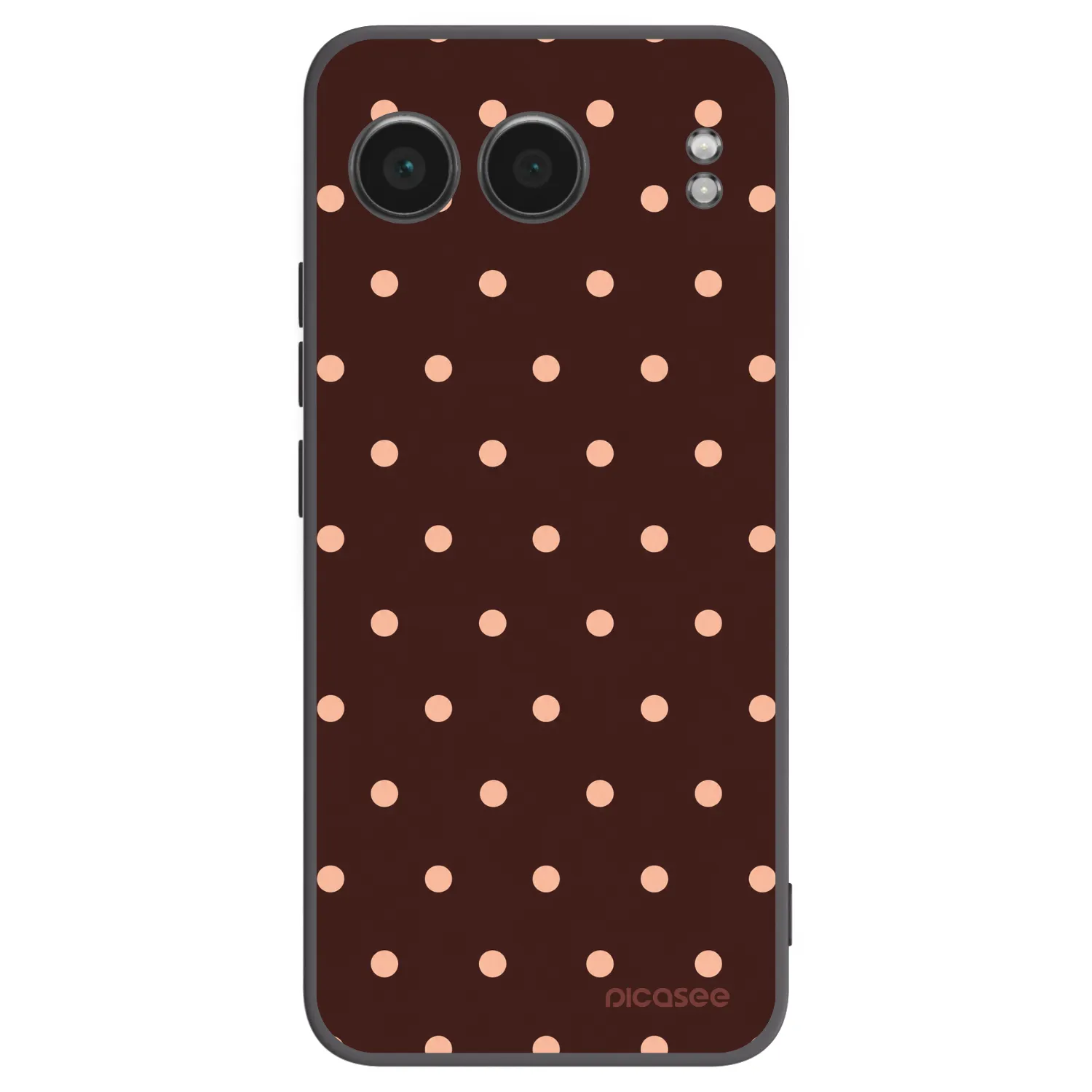 Picasee Μαύρη θήκη σιλικόνης για OnePlus Nord 4 - Peach Dots & Chocolate