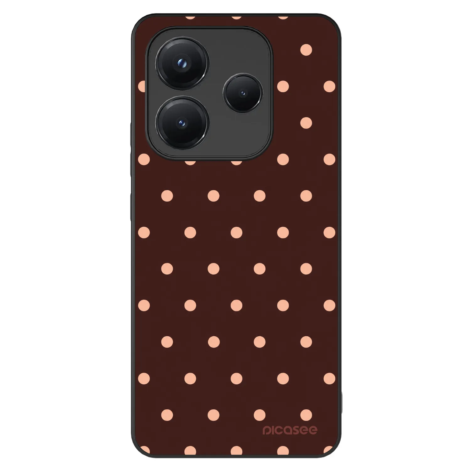 Picasee ULTIMATE CASE για Xiaomi Redmi Note 14 5G - Peach Dots & Chocolate