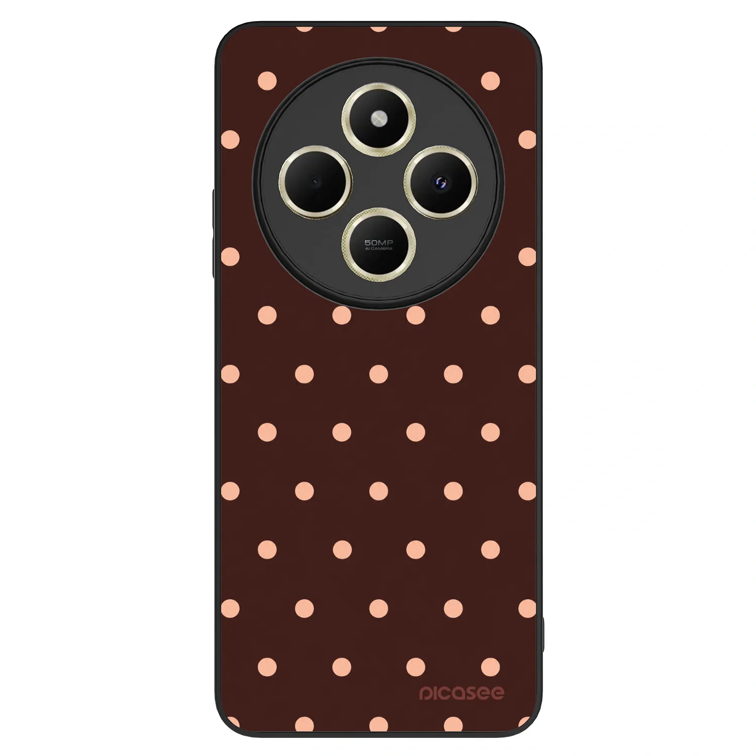Picasee ULTIMATE CASE για Xiaomi Redmi 14C - Peach Dots & Chocolate