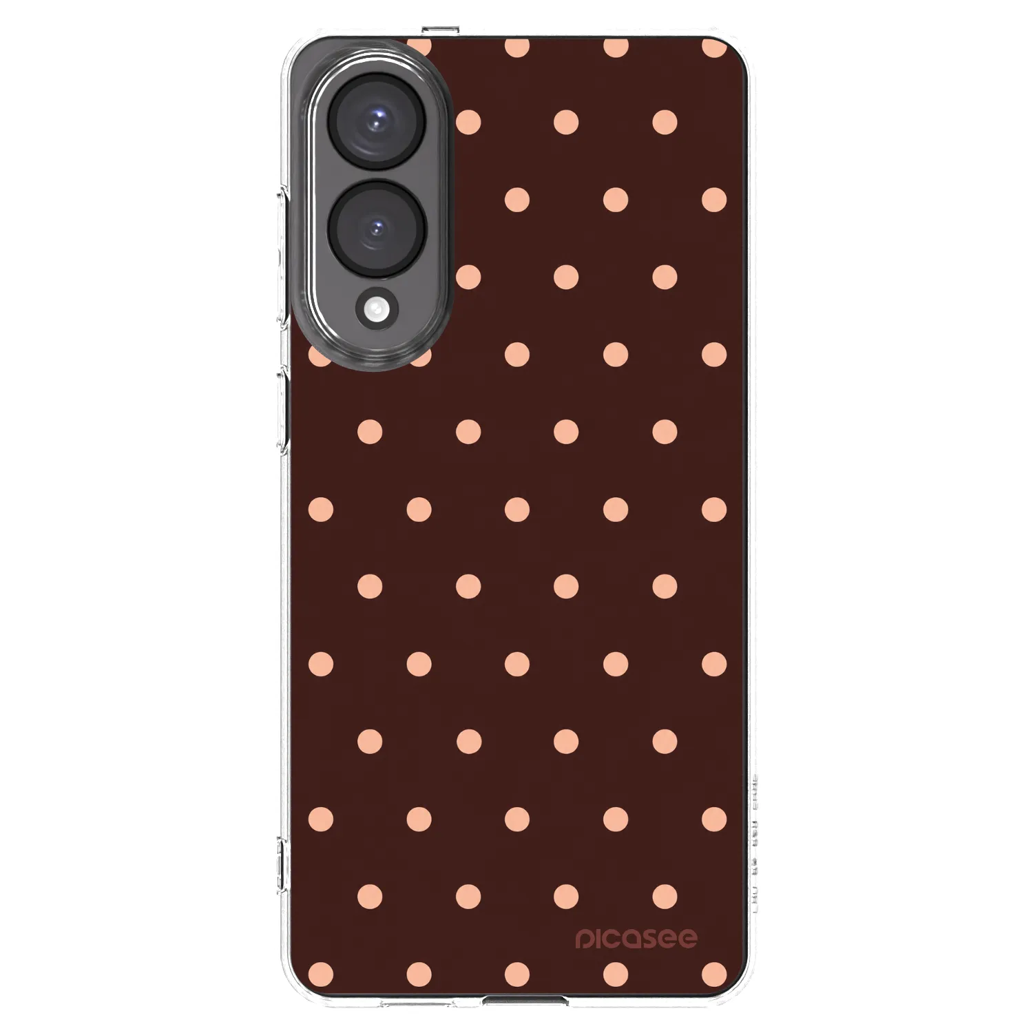 Picasee διαφανής θήκη σιλικόνης Samsung Galaxy S25 Edge 5G - Peach Dots & Chocolate