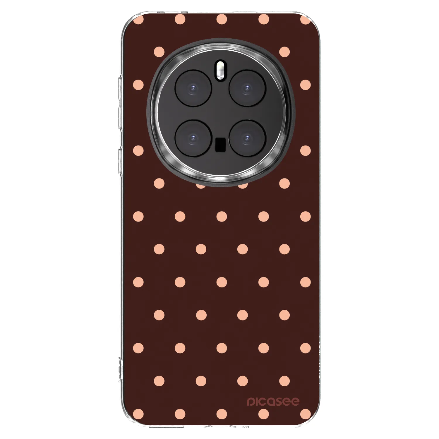 Picasee διαφανής θήκη σιλικόνης Honor Magic7 Pro 5G - Peach Dots & Chocolate