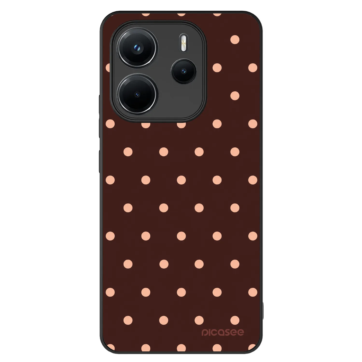 Picasee ULTIMATE CASE για Xiaomi Redmi Note 14 4G - Peach Dots & Chocolate