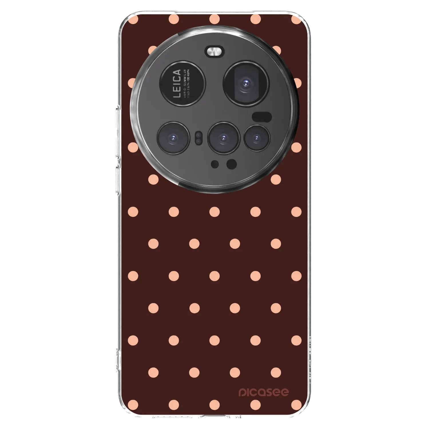 Picasee διαφανής θήκη σιλικόνης Xiaomi 15 Ultra - Peach Dots & Chocolate