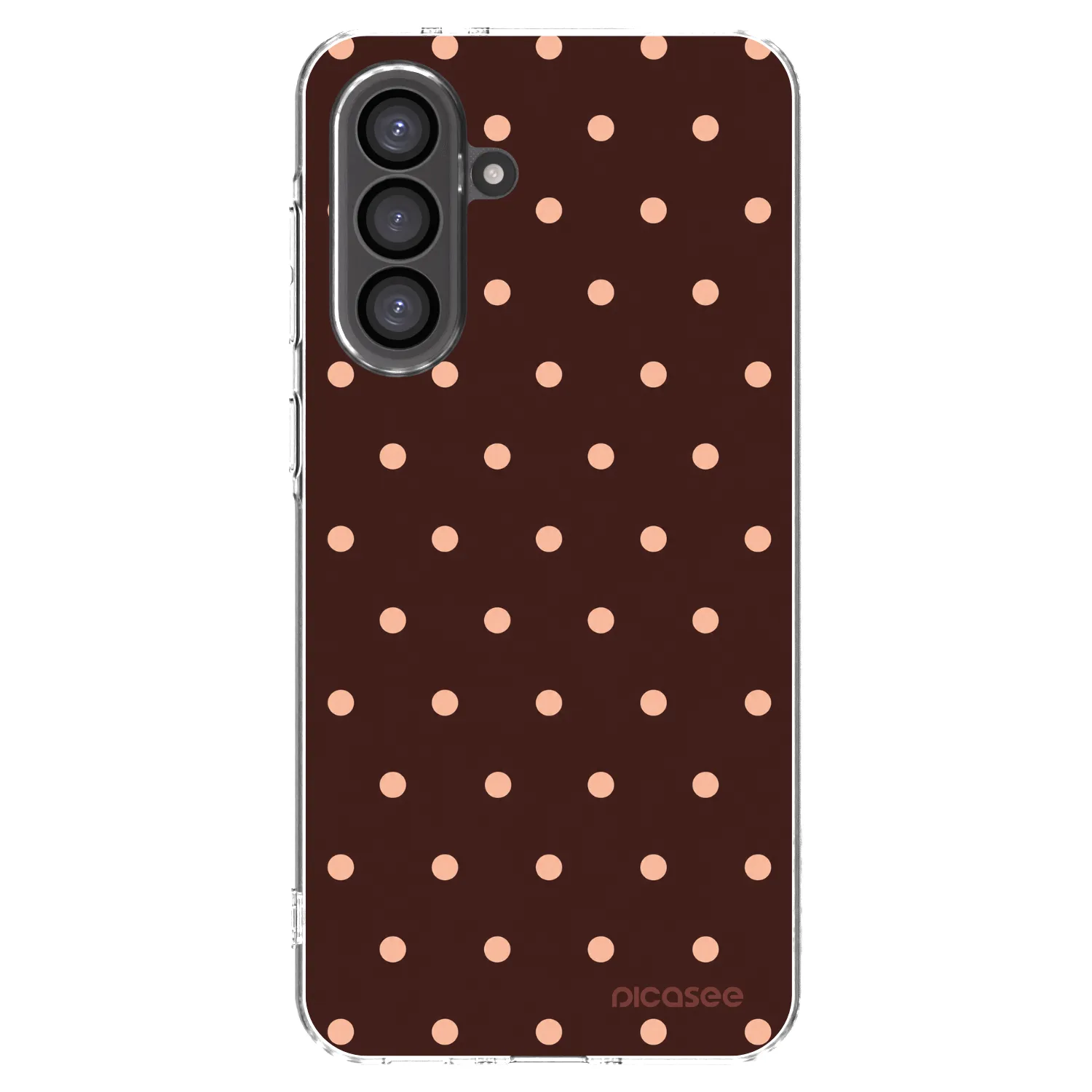 Picasee διαφανής θήκη σιλικόνης Samsung Galaxy A56 5G A566B - Peach Dots & Chocolate