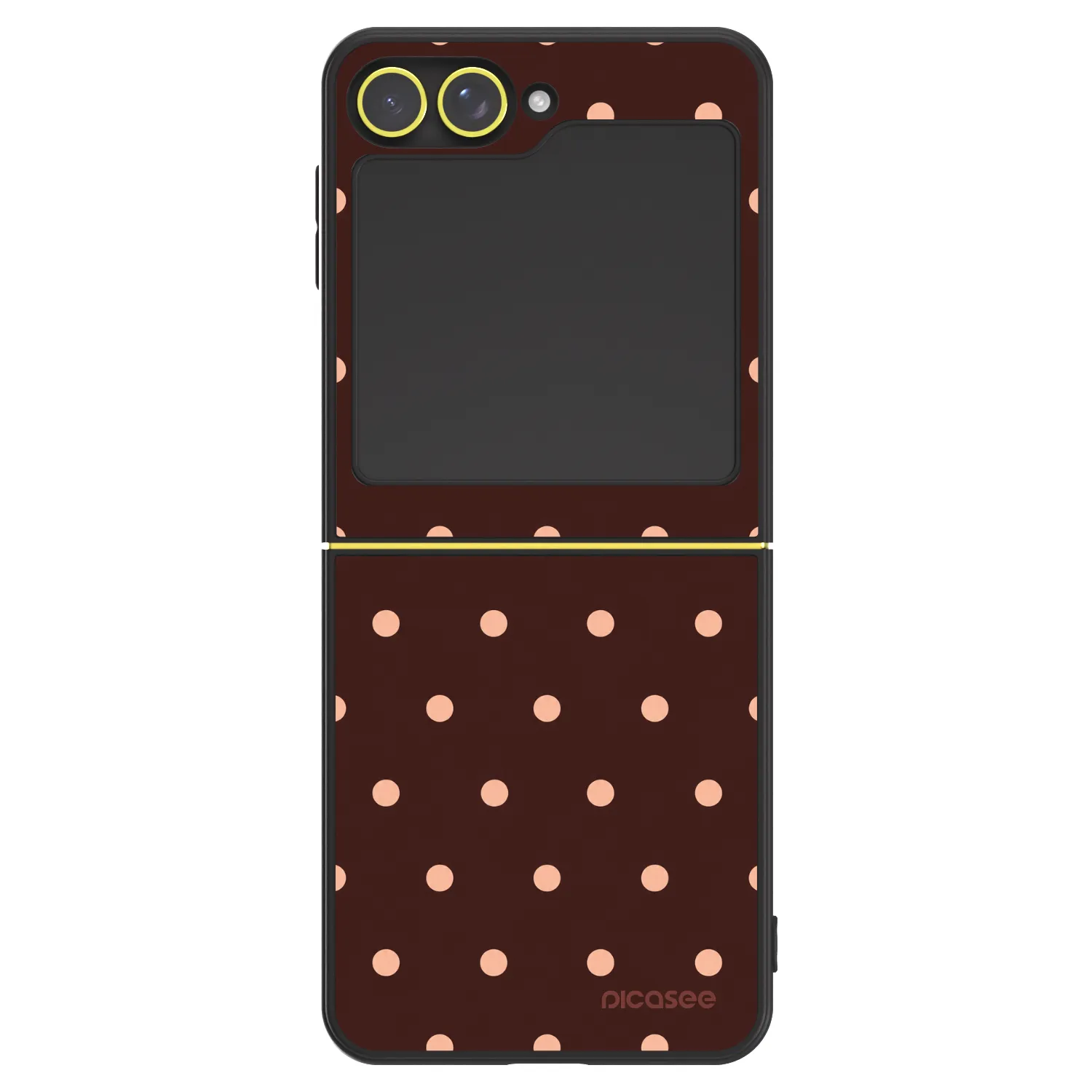 Picasee ULTIMATE CASE για Samsung Galaxy Z Flip5 5G - Peach Dots & Chocolate