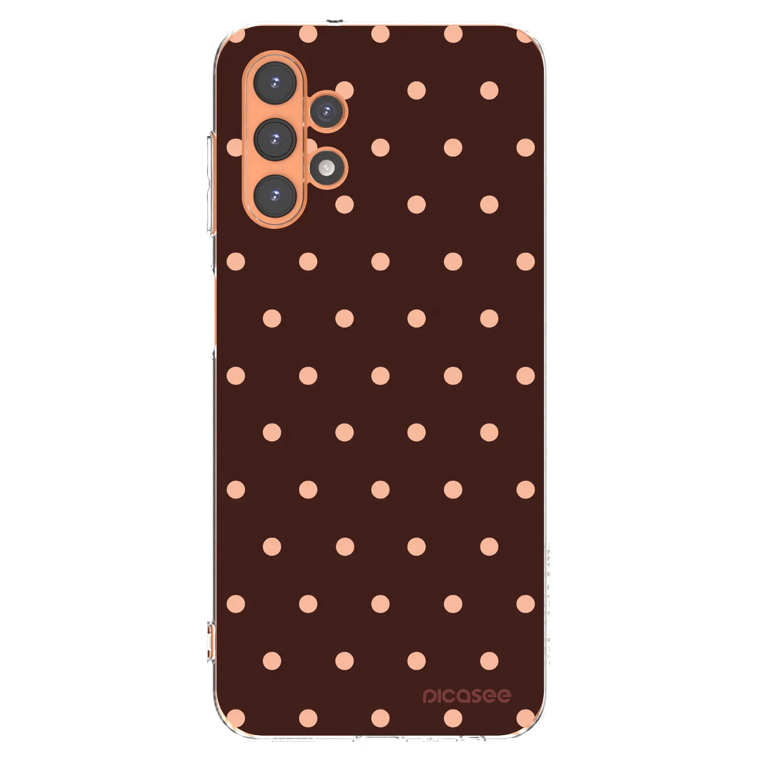 Picasee διαφανής θήκη σιλικόνης Samsung Galaxy A13 5G - Peach Dots & Chocolate