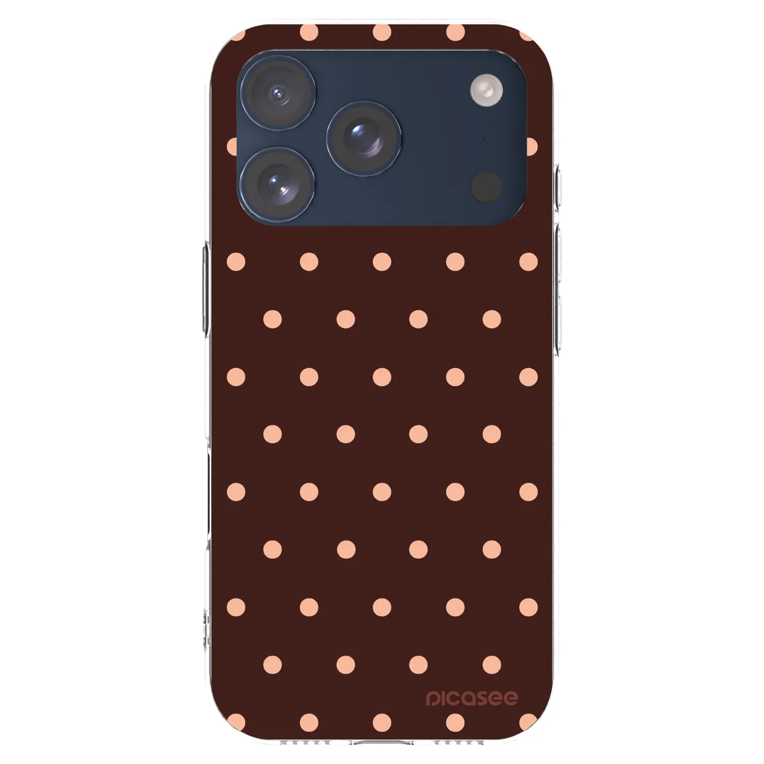 Picasee διαφανής θήκη σιλικόνης Apple iPhone 17 Pro - Peach Dots & Chocolate