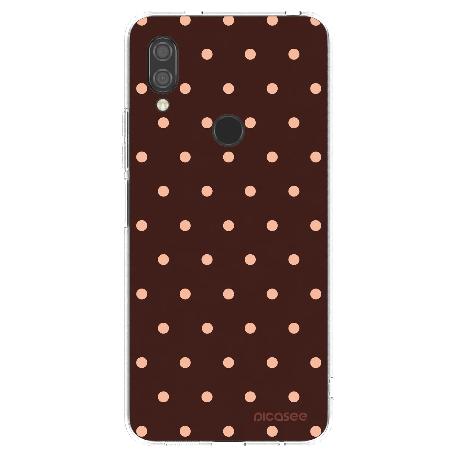 Picasee διαφανής θήκη σιλικόνης Xiaomi Redmi 7 - Peach Dots & Chocolate