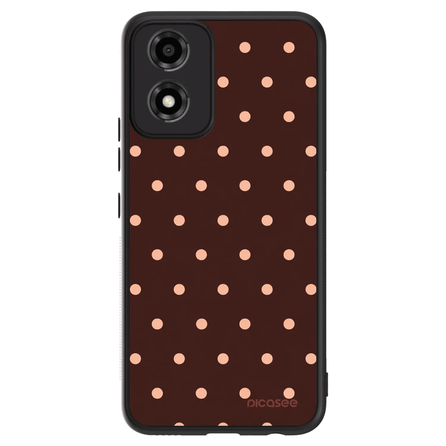 Picasee ULTIMATE CASE για Motorola Moto E14 - Peach Dots & Chocolate
