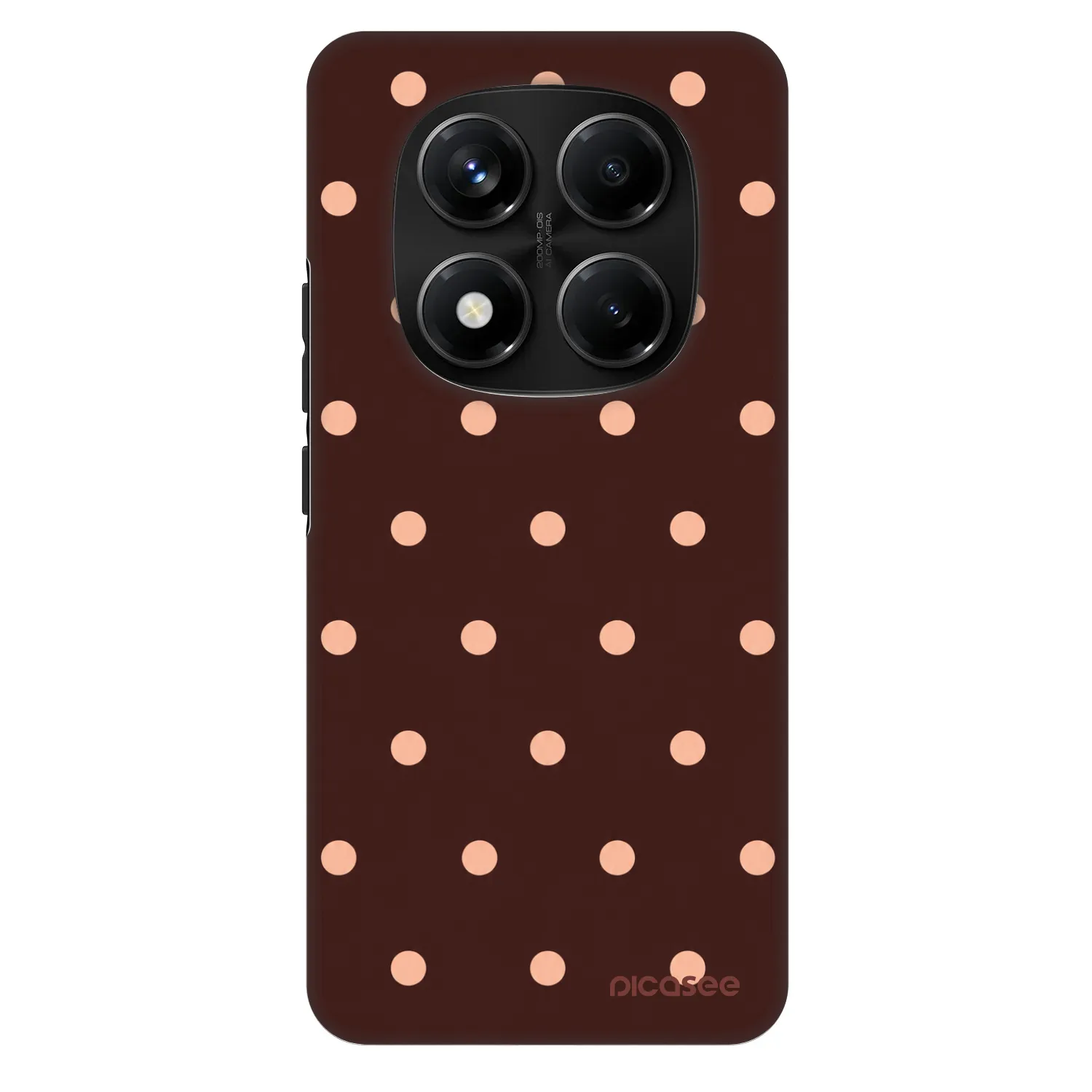 Picasee Fashion Case για Xiaomi Redmi Note 14 Pro+ 5G - Peach Dots & Chocolate